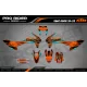 Moto stickerset Stickerset KTM STOCK V3 ORANGE/TEAL | SM / SMC / SMR