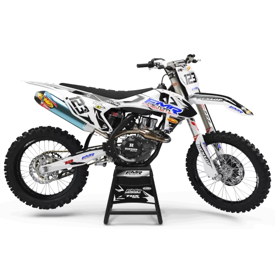 Kit adesivos moto KIT ADESIVOS MOTOCROSS FMR FACTORY branco (ref:prda13wt)