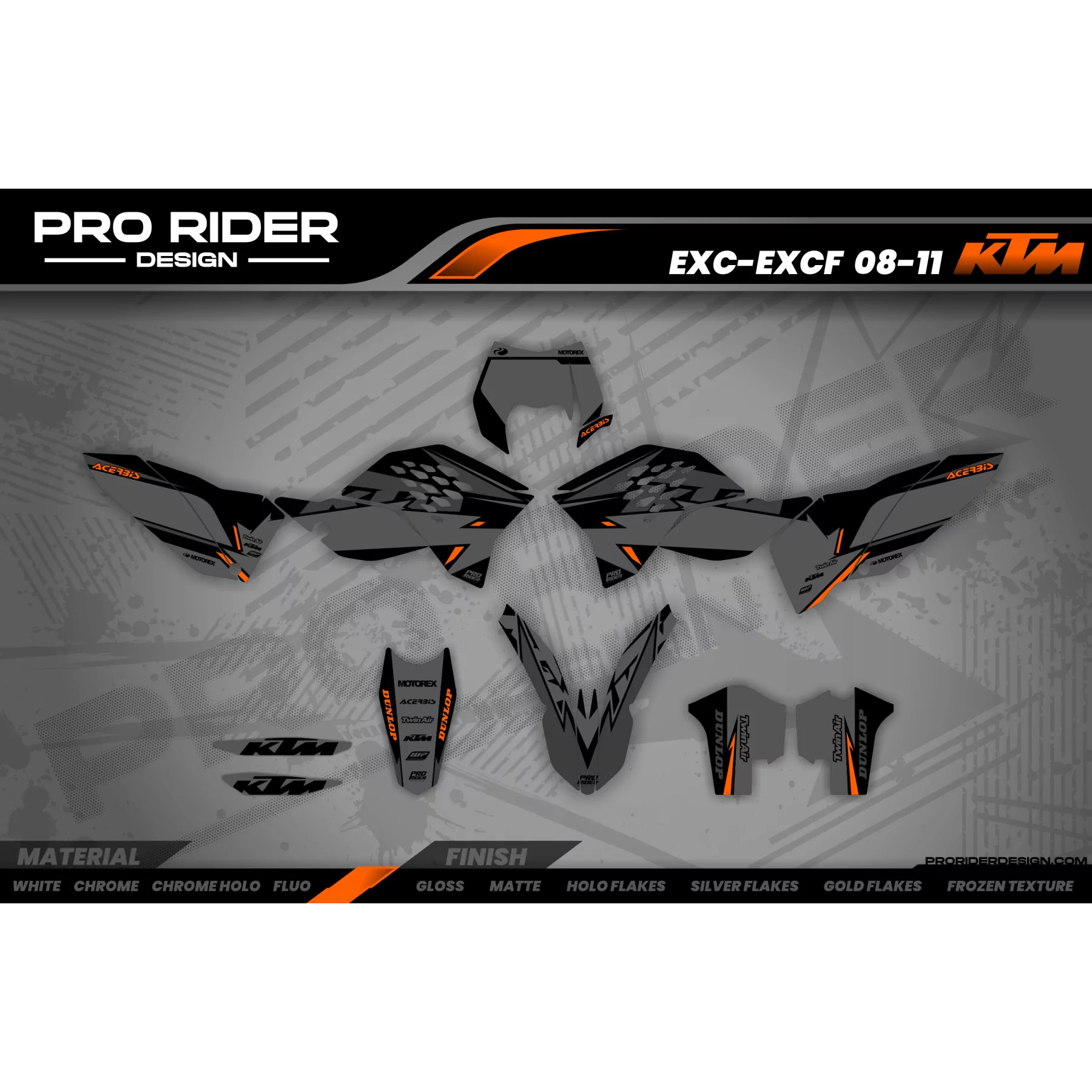 Motorstickerset Stickerset SUPERMOTARD KTM | MATTE FINISH