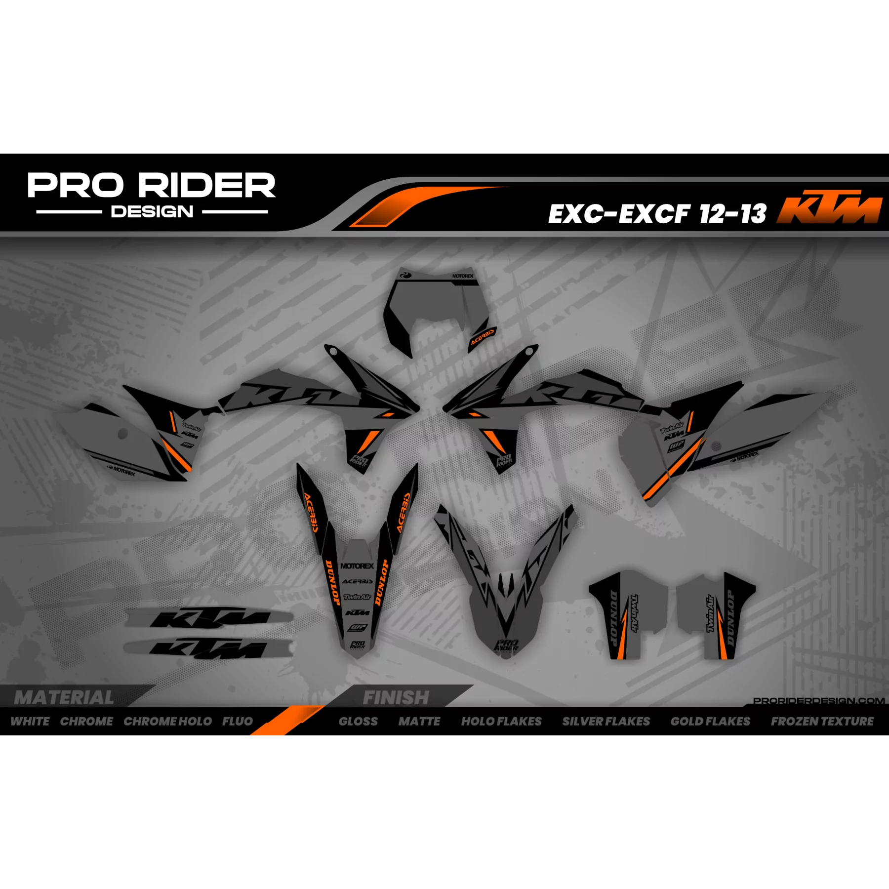 Motorstickerset Stickerset SUPERMOTARD KTM | MATTE FINISH