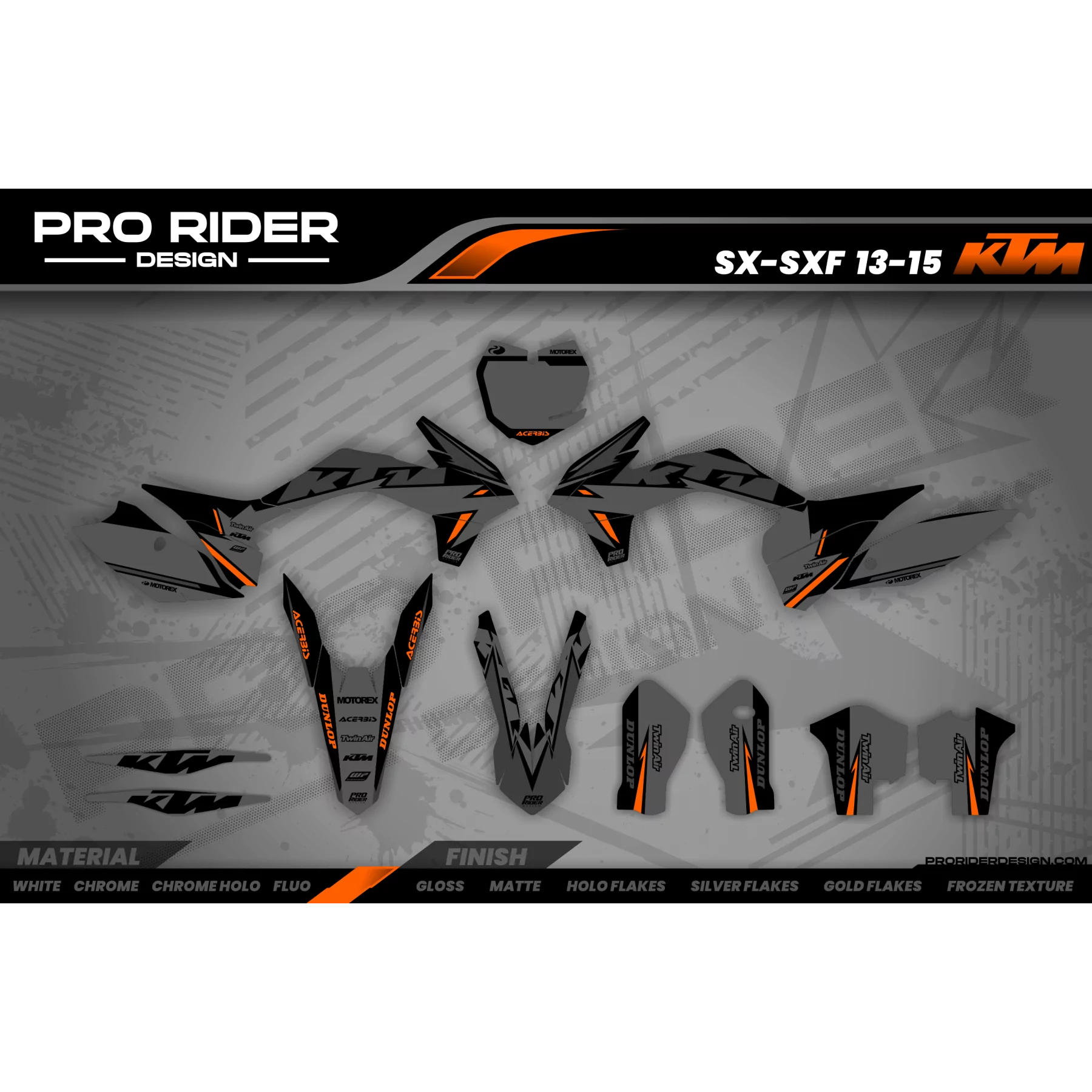 Motorstickerset Stickerset SUPERMOTARD KTM | MATTE FINISH