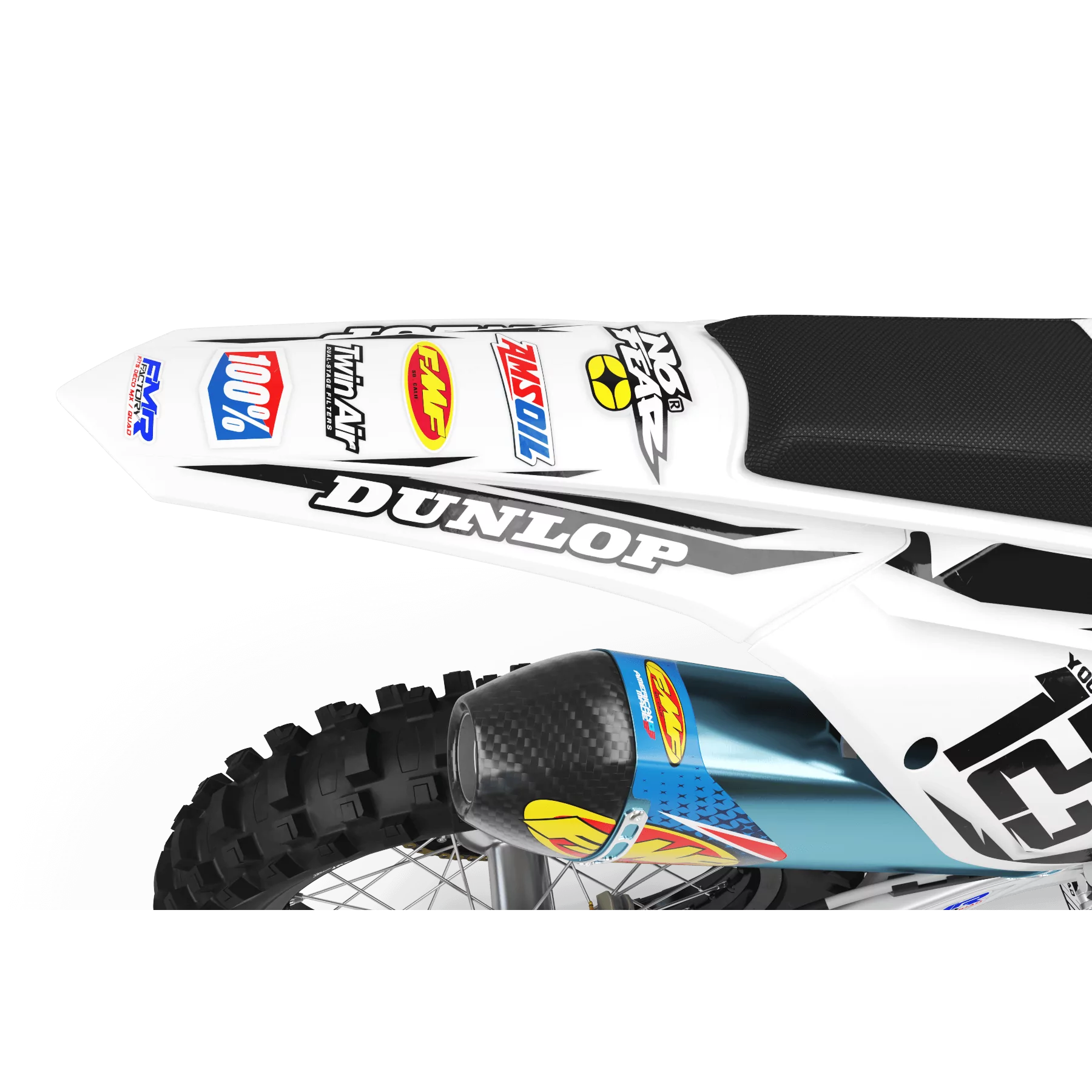 Kit adesivos moto KIT ADESIVOS MOTOCROSS FMR FACTORY branco (ref:prda13wt)