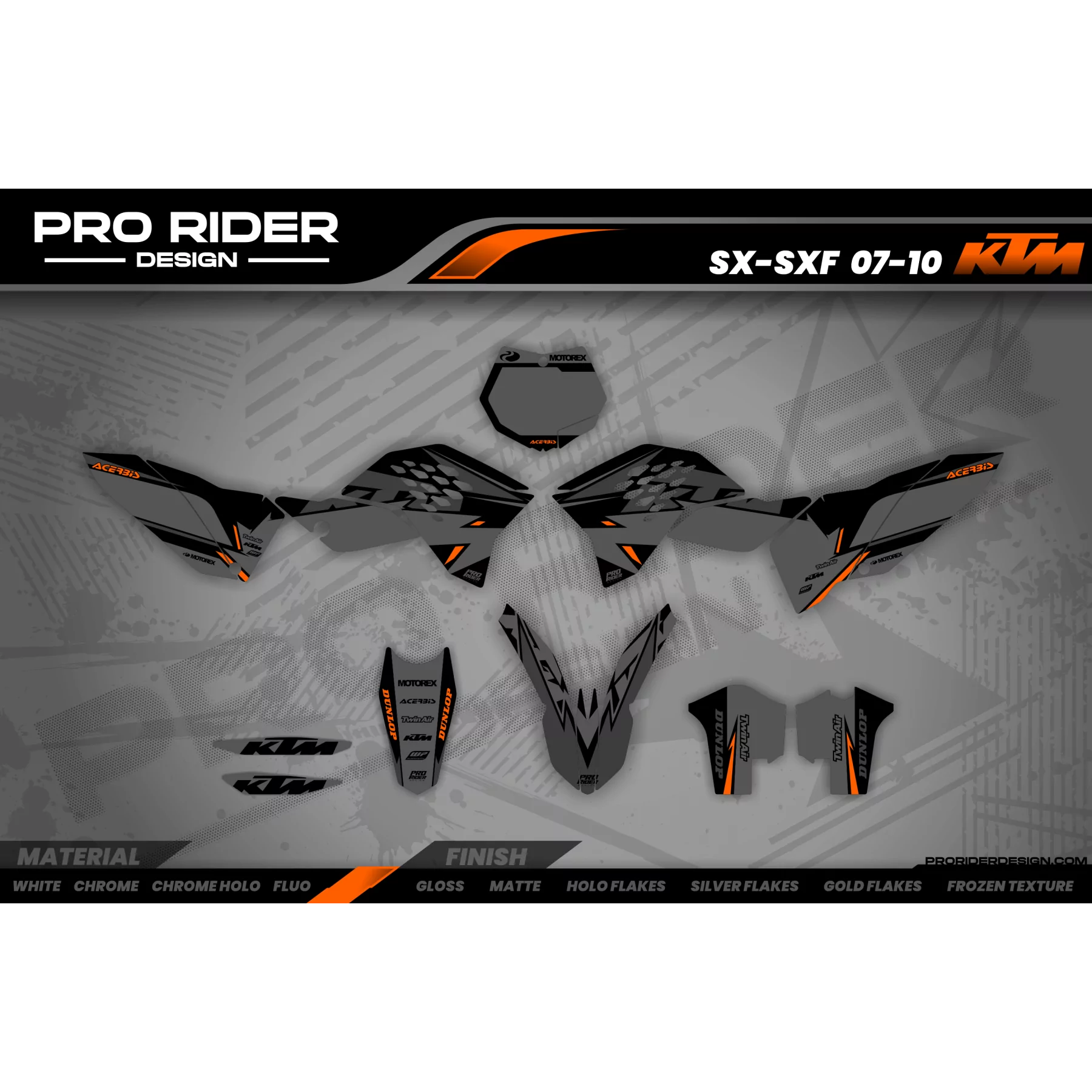Kit adesivos moto Kit adesivos SUPERMOTARD KTM | MATTE FINISH