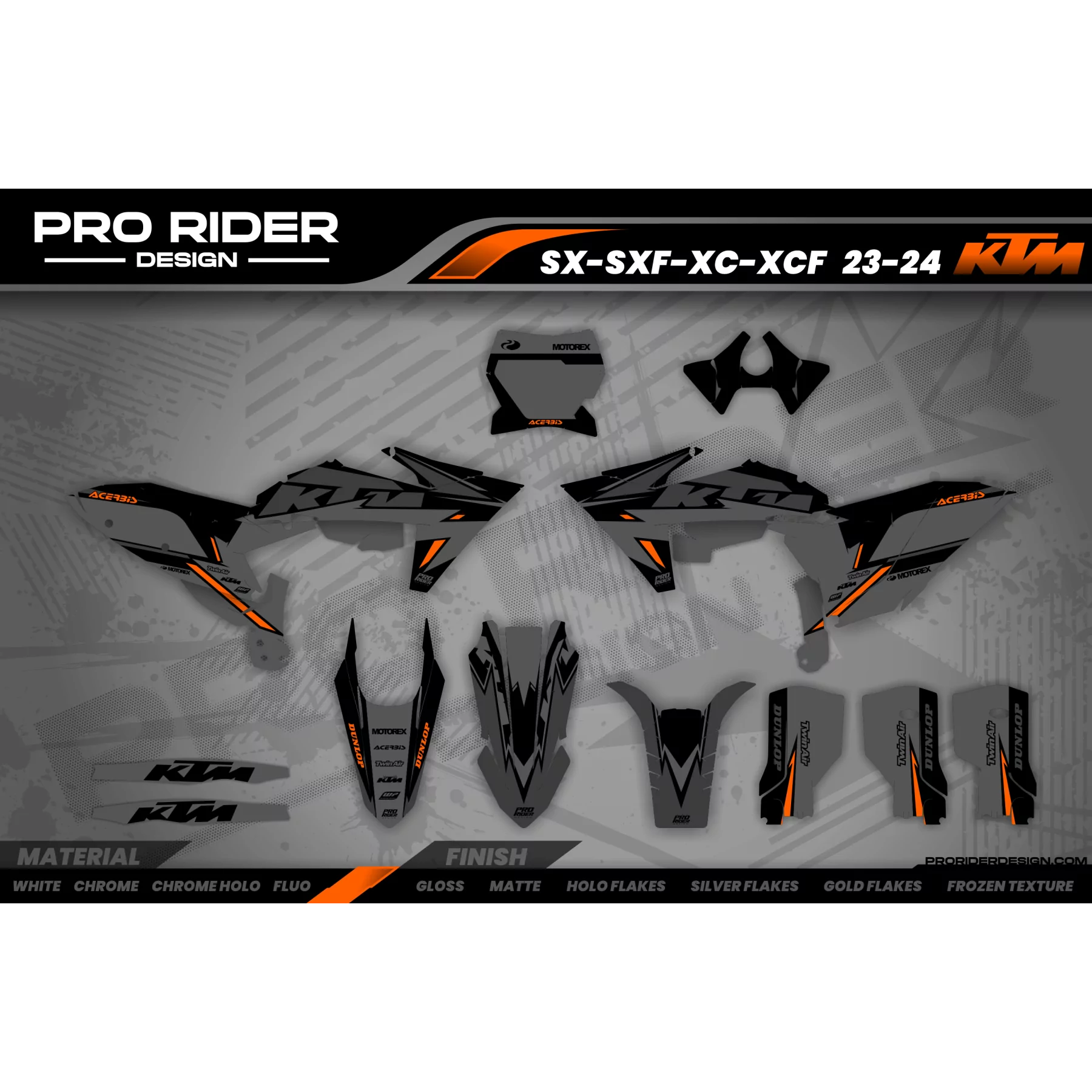 Motorstickerset Stickerset SUPERMOTARD KTM | MATTE FINISH