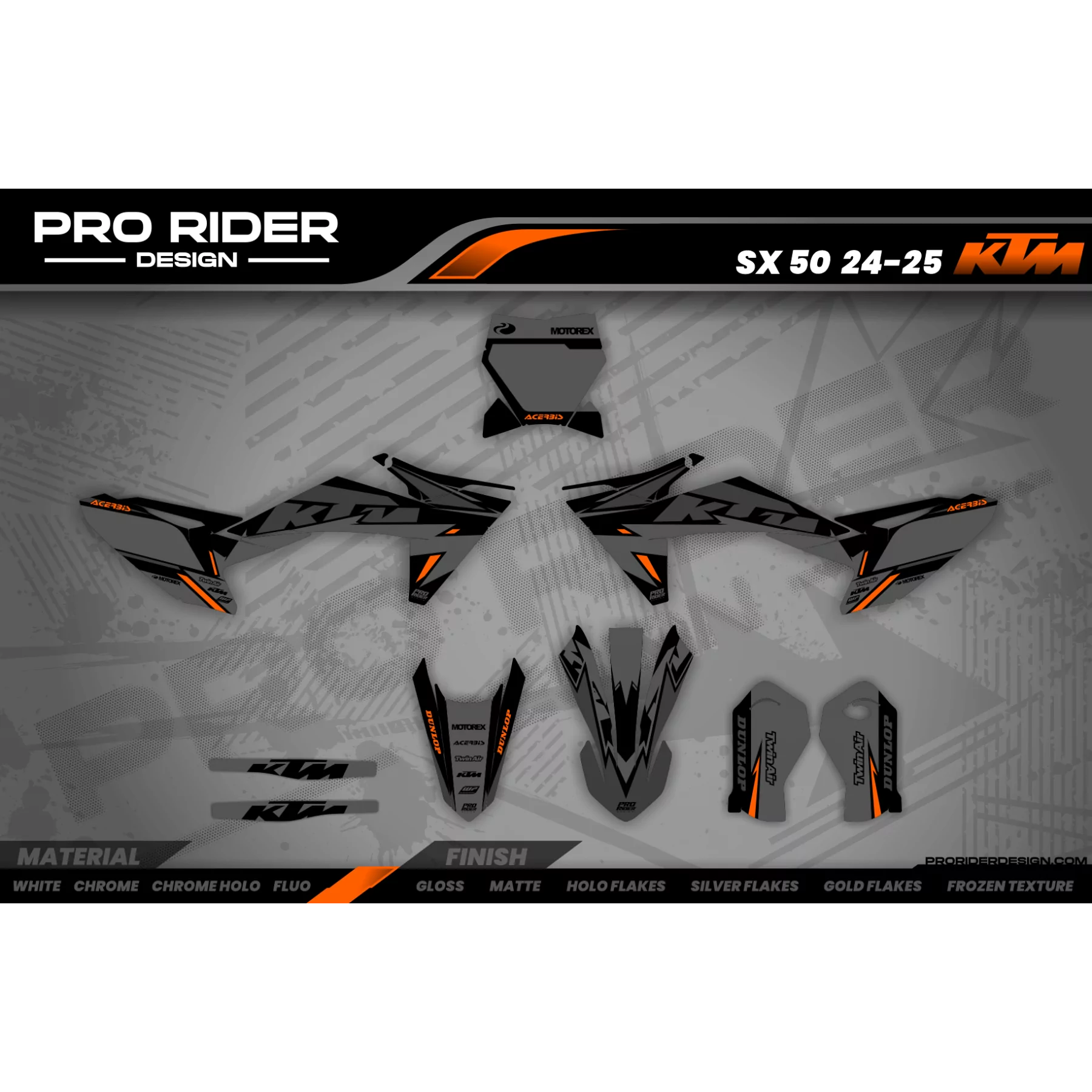 Kit adesivos moto Kit adesivos SUPERMOTARD KTM | MATTE FINISH