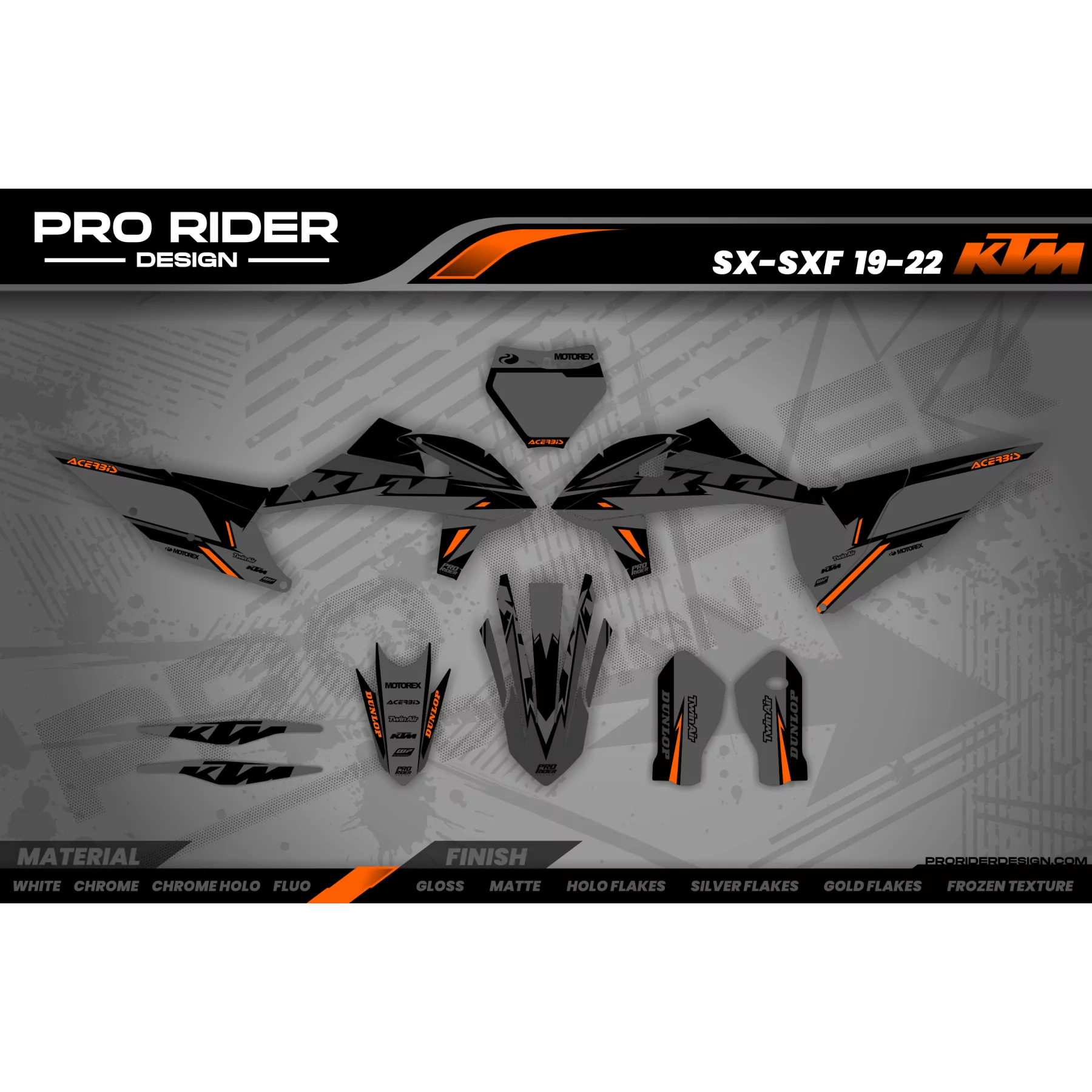 Motorstickerset Stickerset SUPERMOTARD KTM | MATTE FINISH