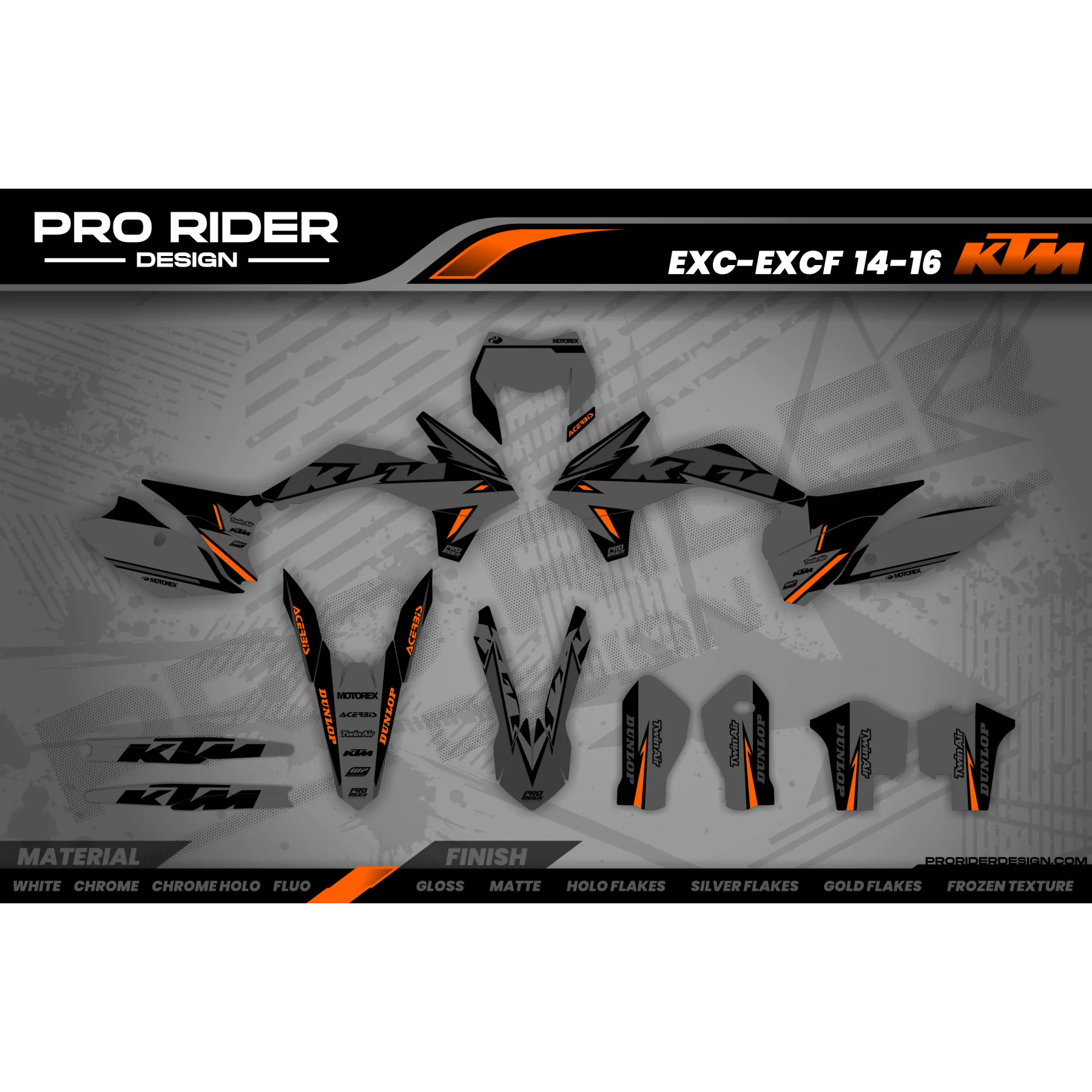 Motorstickerset Stickerset SUPERMOTARD KTM | MATTE FINISH