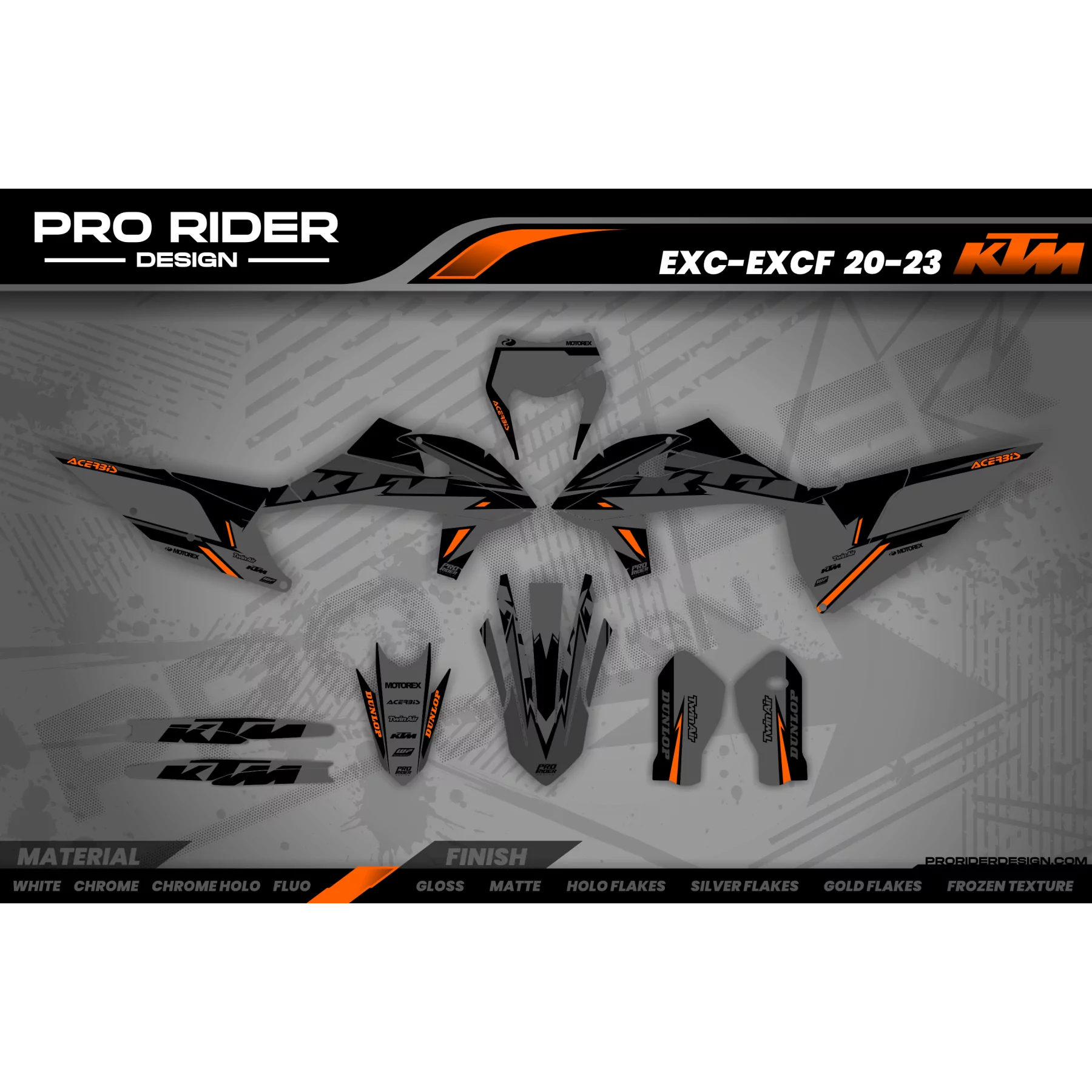 Kit adesivos moto Kit adesivos SUPERMOTARD KTM | MATTE FINISH