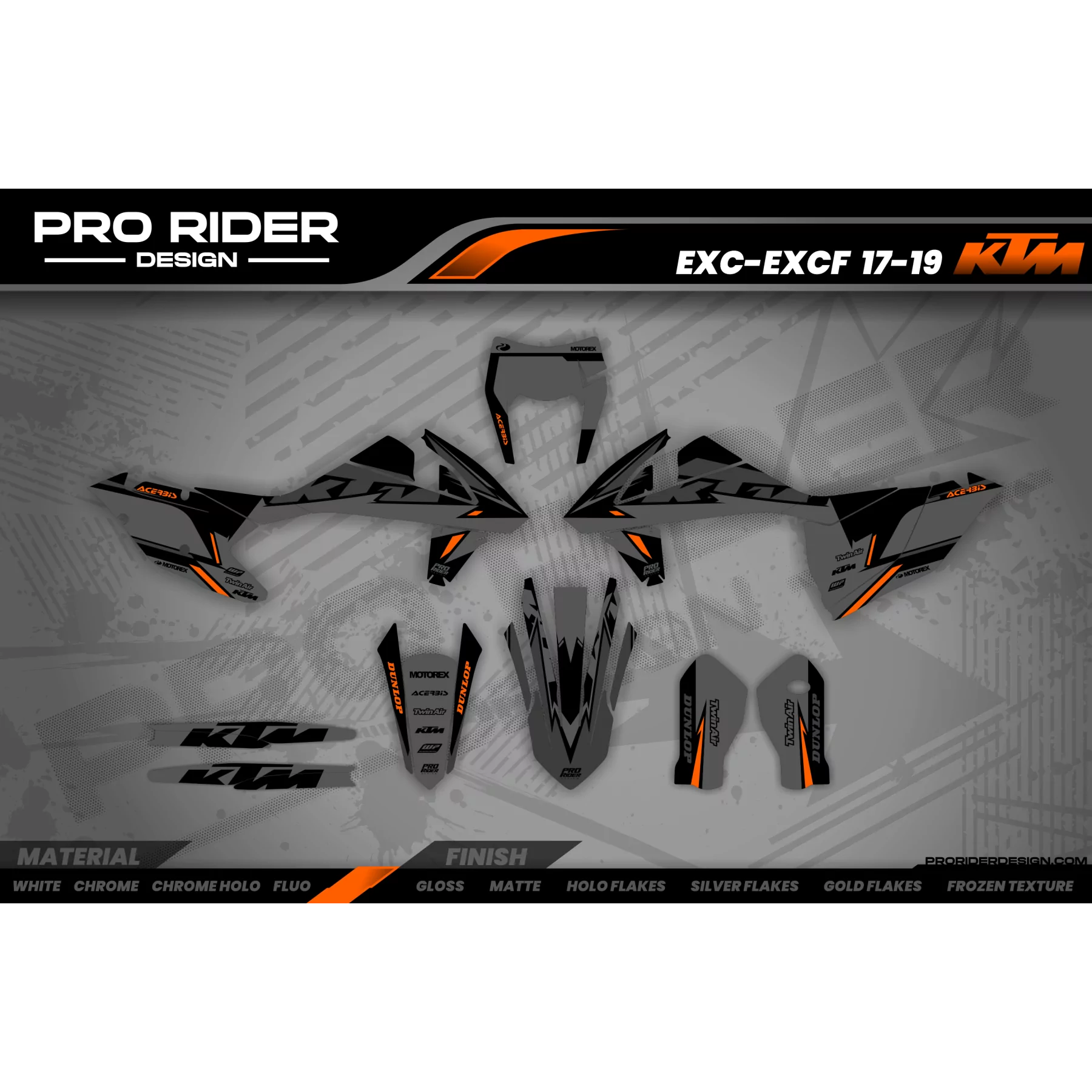 Kit adesivos moto Kit adesivos SUPERMOTARD KTM | MATTE FINISH