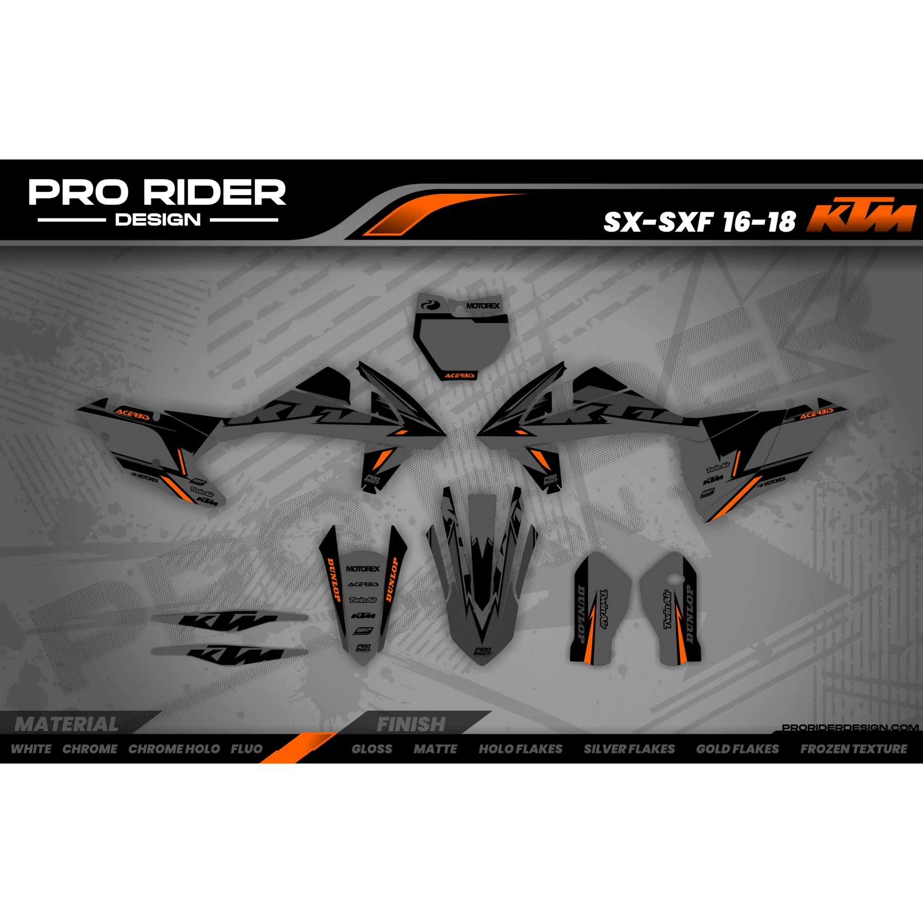 Motorstickerset Stickerset SUPERMOTARD KTM | MATTE FINISH