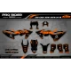Kit adesivos moto KIT ADESIVOS Motocross KTM PERSO STOK ORANGE