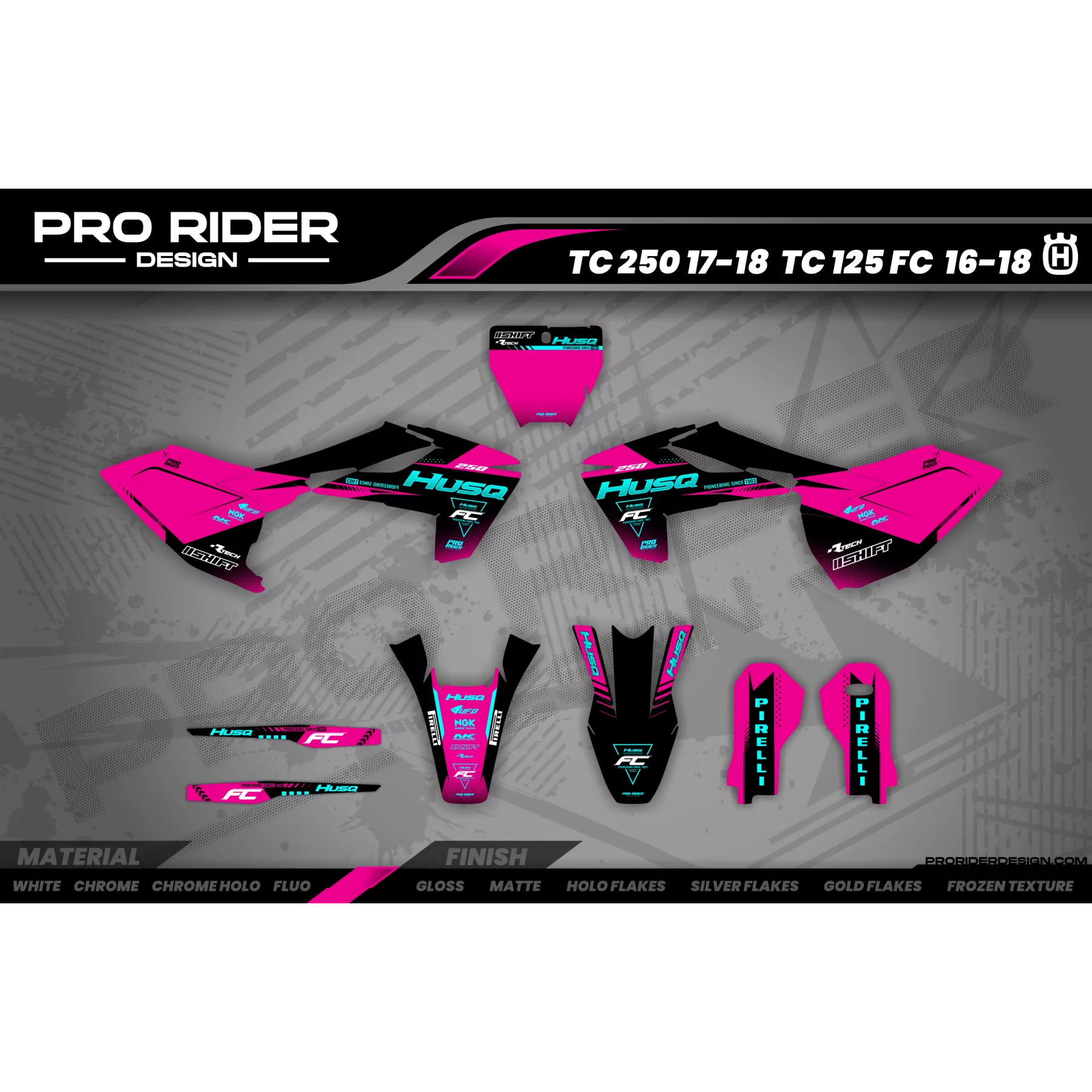 STICKERSET motor Stickerset Motocross PERSO HUSQVARNA ASCENSO