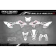 Kit adesivos moto KIT ADESIVOS Motocross HONDA SKYBOUND WHITE