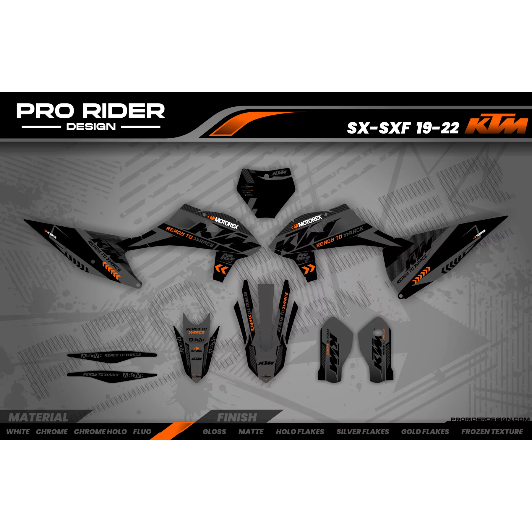 Motorrad-DEKOR KIT DECO Motocross für KTM PERSO CARBONADO