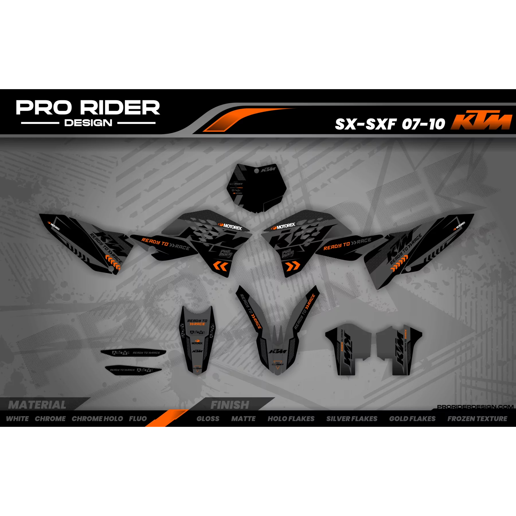 Motorrad-DEKOR DEKOR Motocross für KTM PERSO CARBONADO