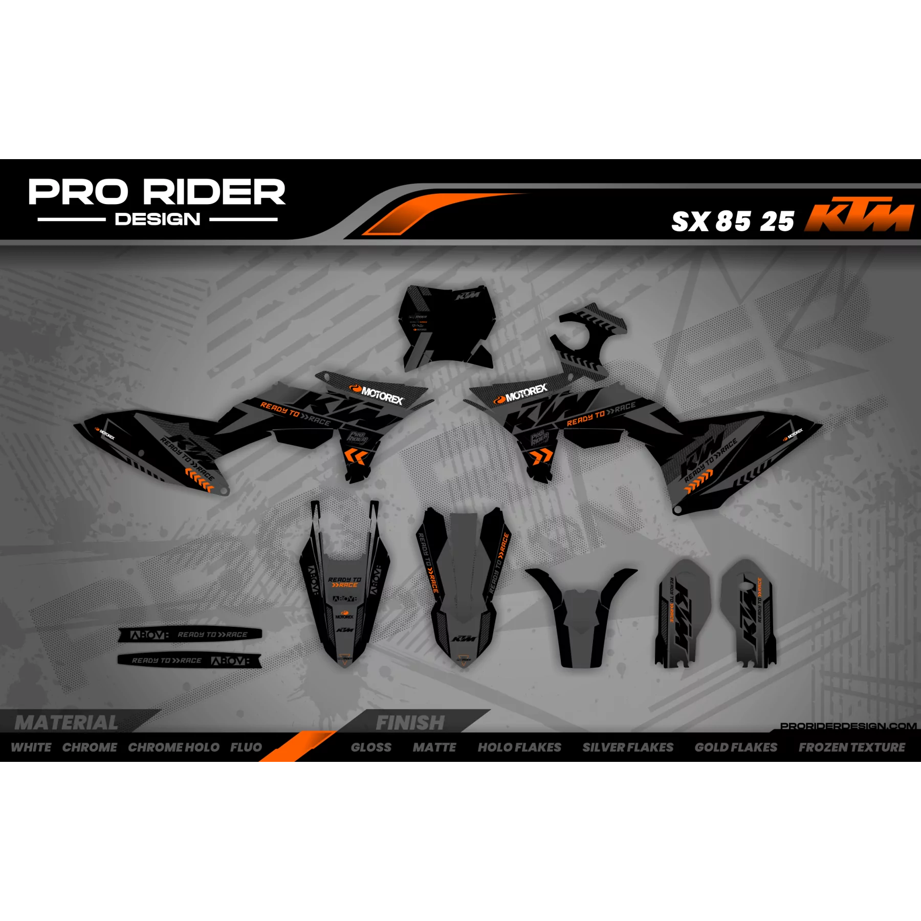 Motorrad-DEKOR KIT DECO Motocross für KTM PERSO CARBONADO
