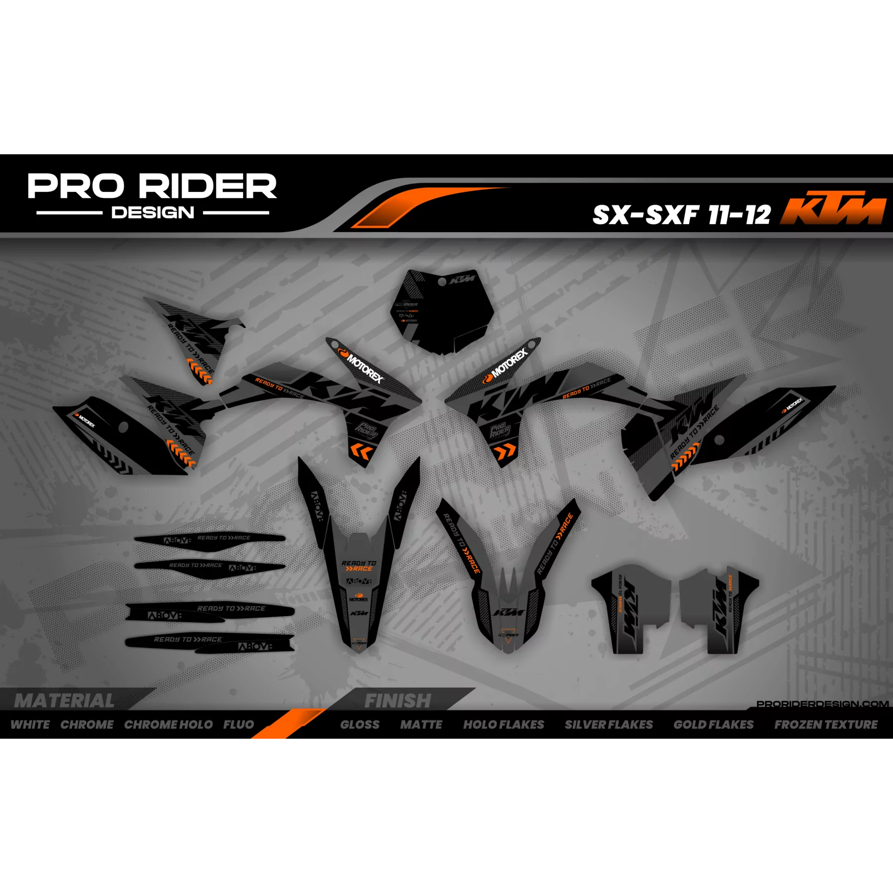 Motorrad-DEKOR KIT DECO Motocross für KTM PERSO CARBONADO