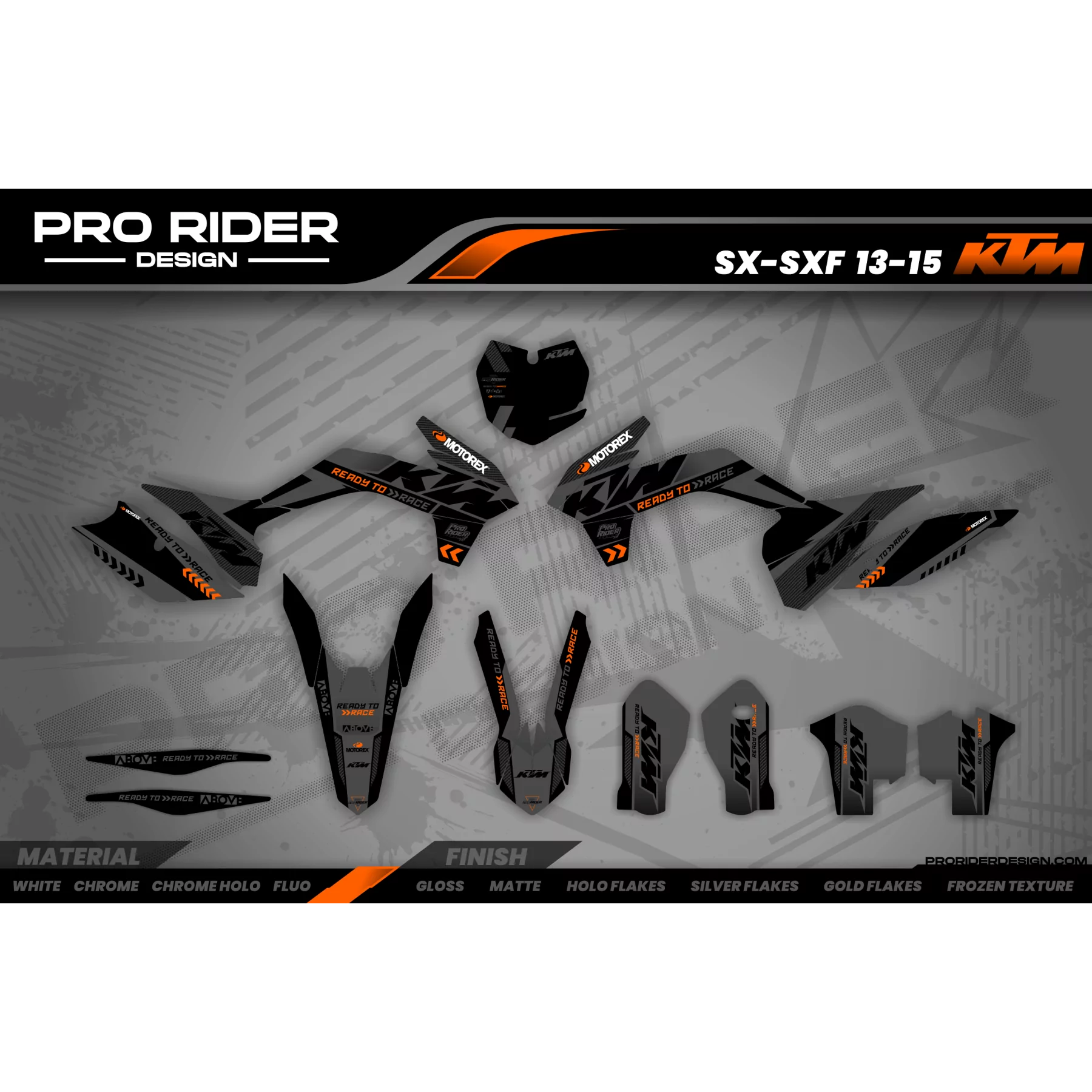 Motorrad-DEKOR KIT DECO Motocross für KTM PERSO CARBONADO