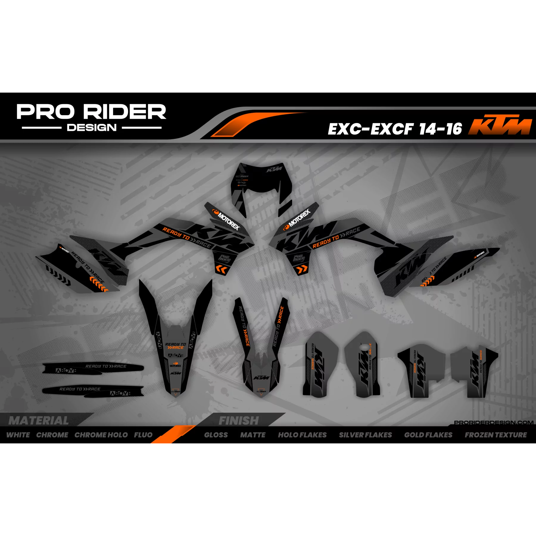 Motorrad-DEKOR KIT DECO Motocross für KTM PERSO CARBONADO