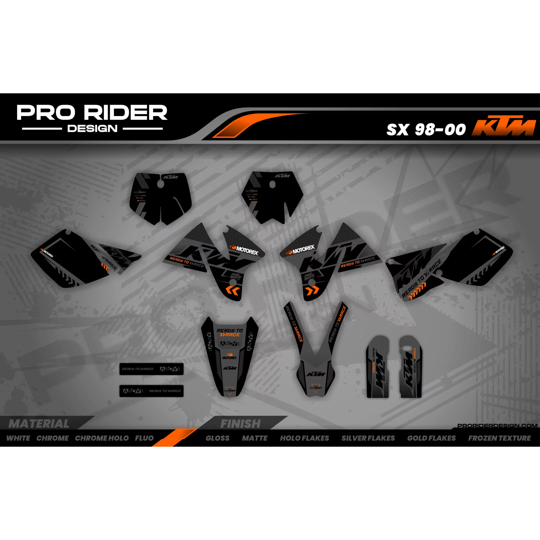 Motorrad-DEKOR KIT DECO Motocross für KTM PERSO CARBONADO