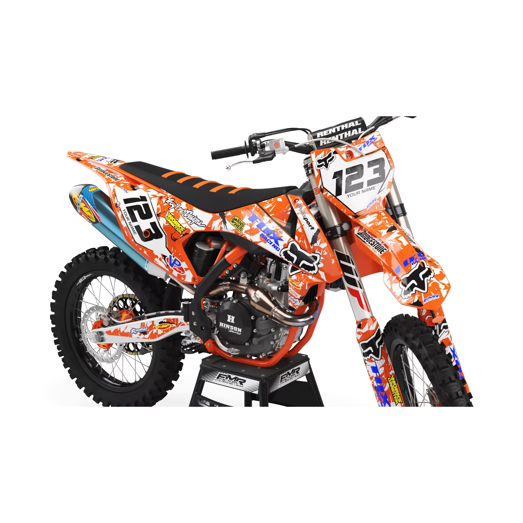 GRAPHICS moto Graphics MOTOCROSS FOX CAMO orange (ref:prda9c)
