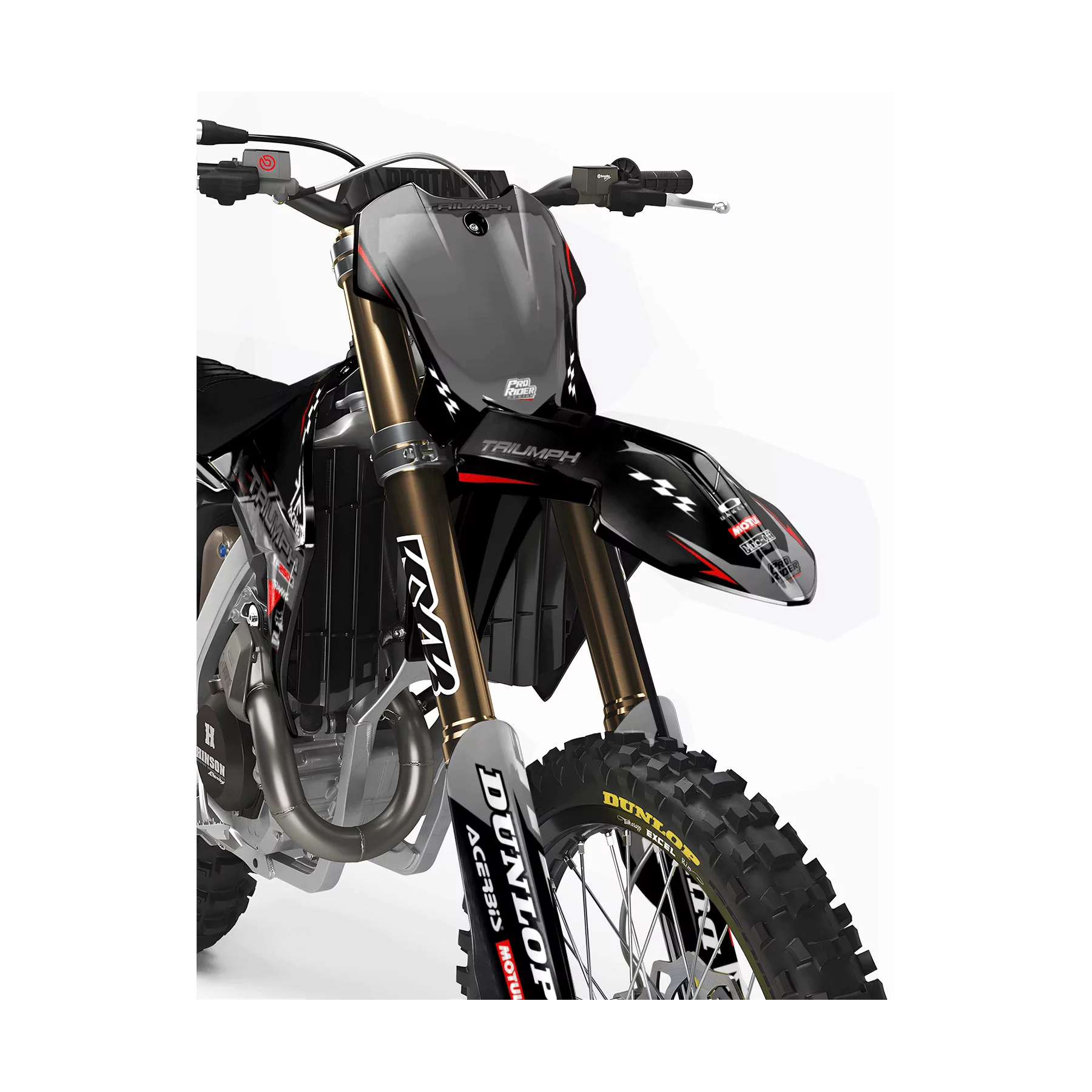 Kit adhesivos moto Kit adhesivos motocross TRIUMPH Racer Edition | GRAY LINES