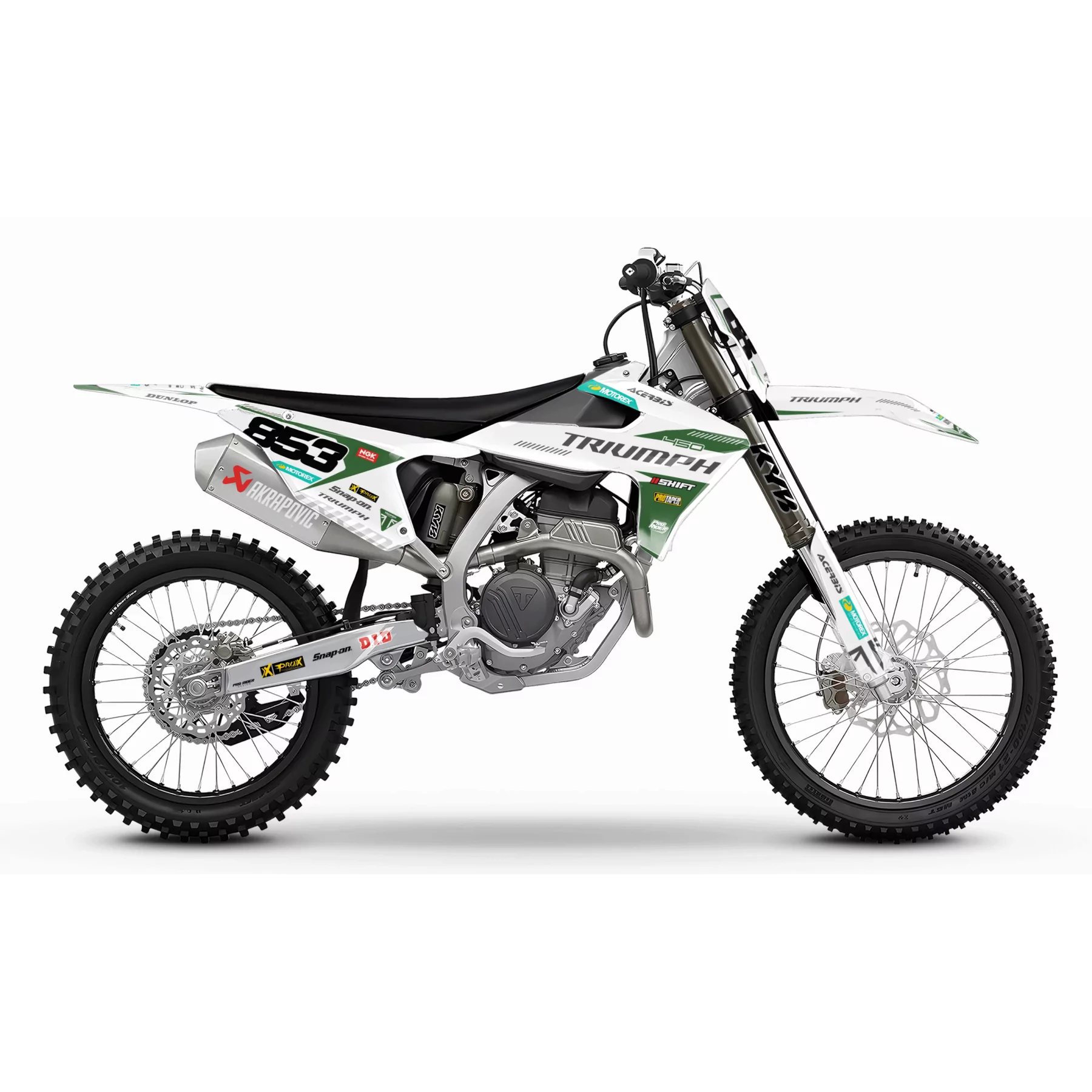 Kit adesivos moto Kit adesivos motocross TRIUMPH Royal Edition | GREEN LINES