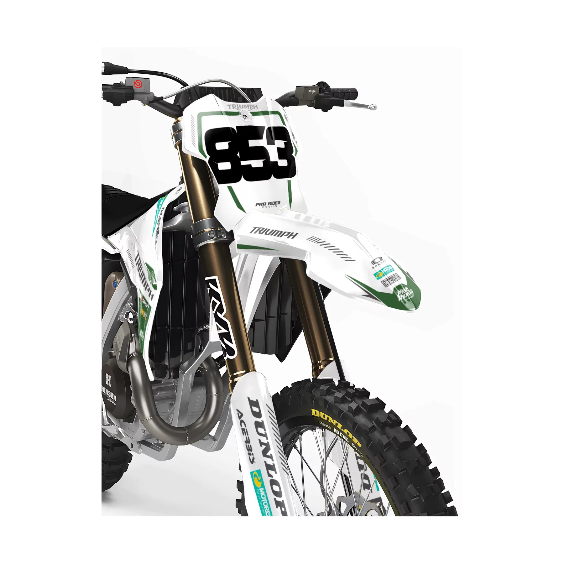 Kit adesivos moto Kit adesivos motocross TRIUMPH Royal Edition | GREEN LINES
