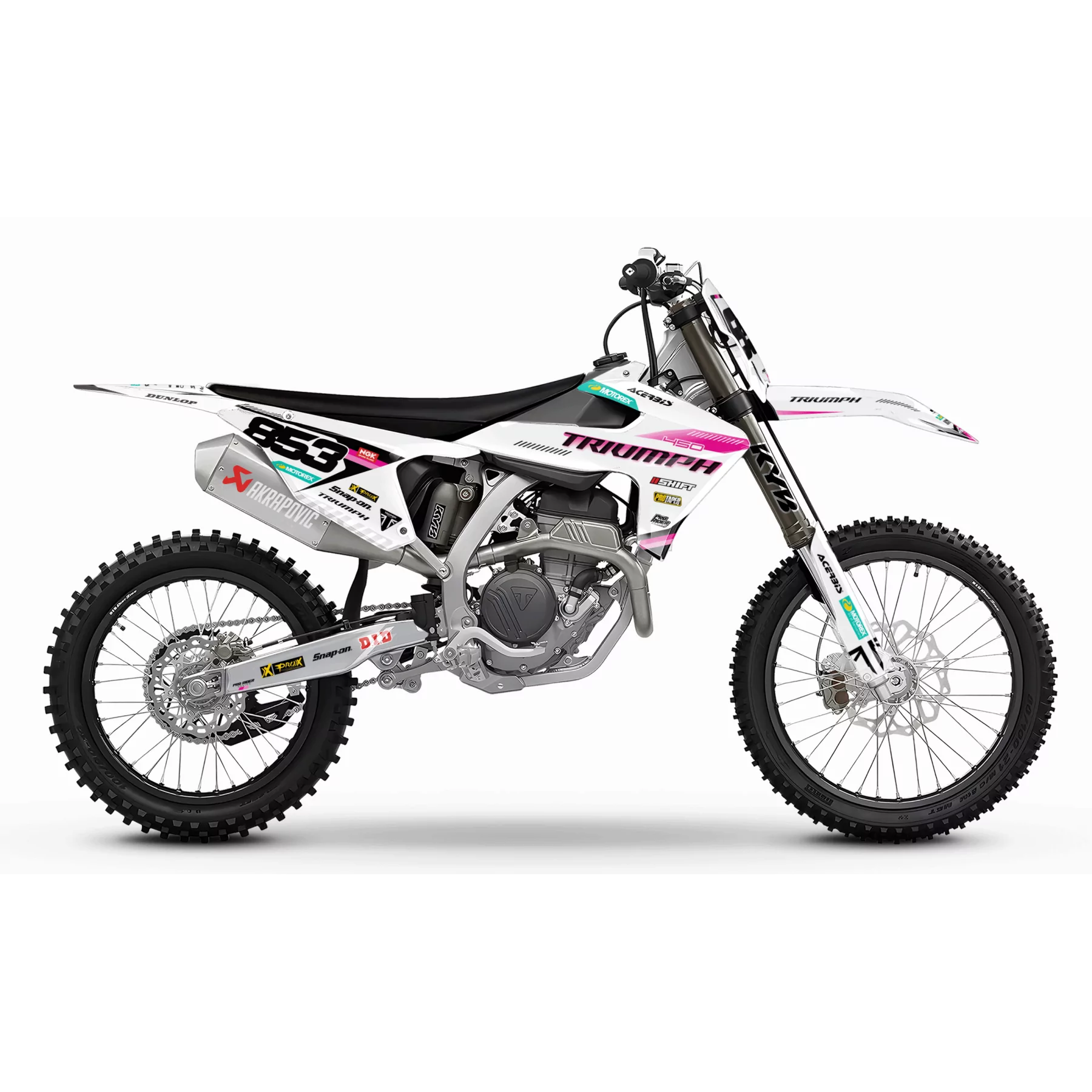 Kit adesivos moto Kit adesivos motocross TRIUMPH Royal Edition | PINK LINES