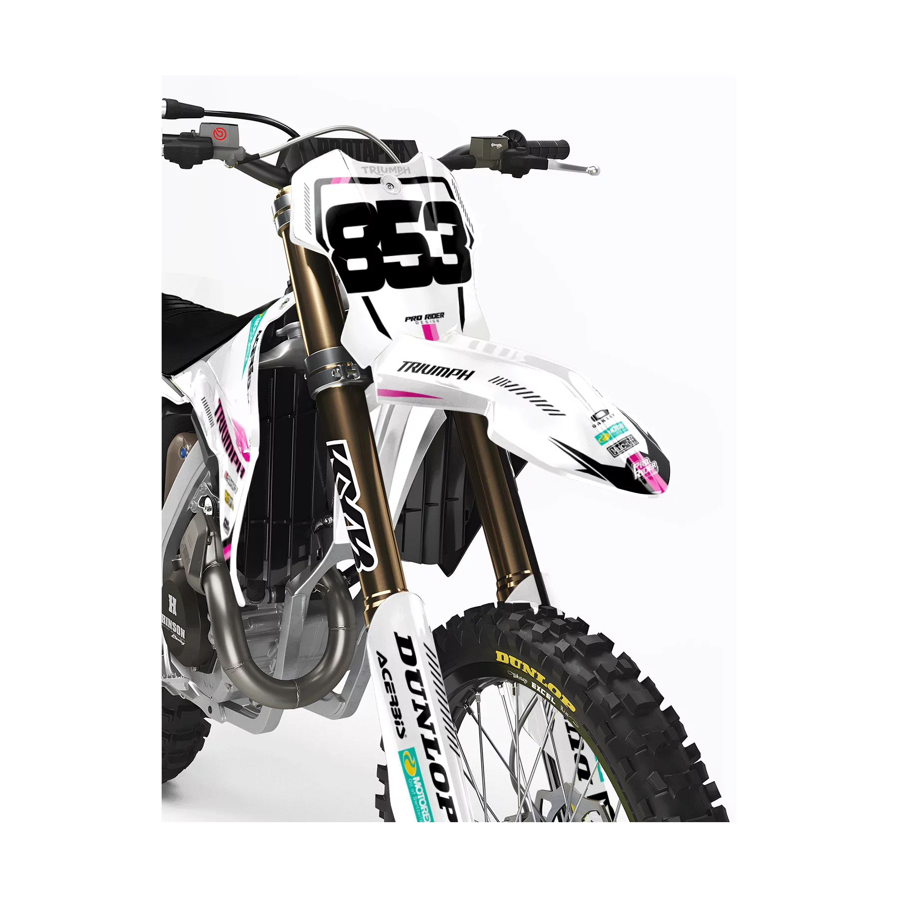 Kit adesivos moto Kit adesivos motocross TRIUMPH Royal Edition | PINK LINES