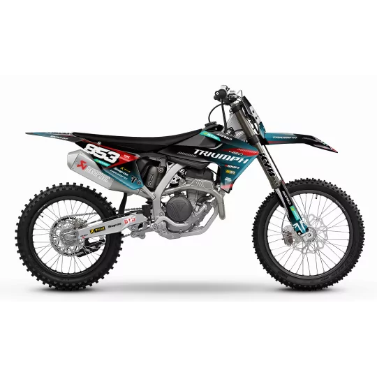 Kit adesivos moto kit adesivos motocross TRIUMPH Royal Edition | TEAL RED LINES