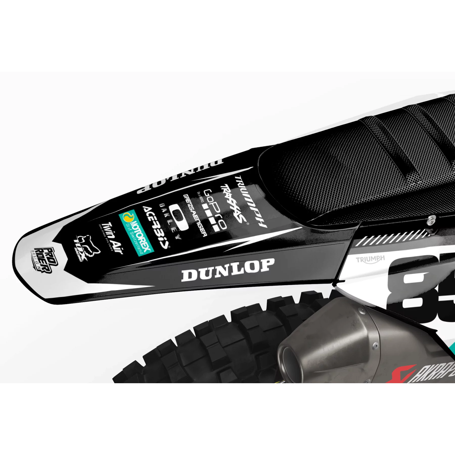 Kit déco moto kit déco motocross triumph Royal Edition | BLACK GREY LINES