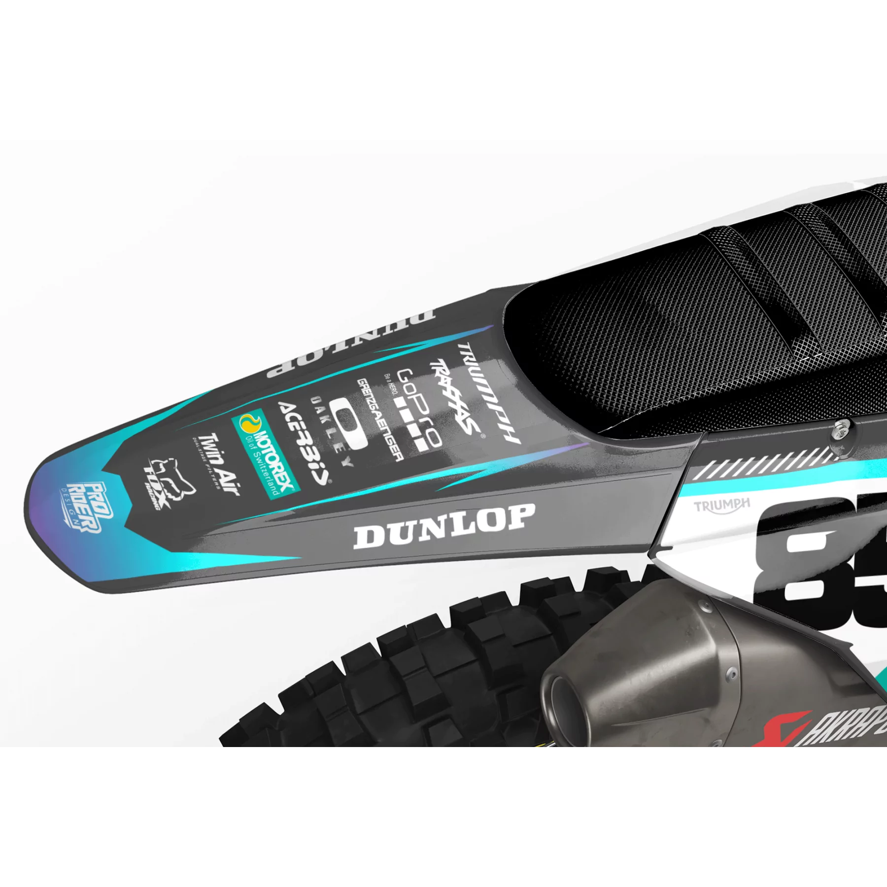 Grafiche moto grafiche motocross TRIUMPH Royal Edition | TEAL GRADIENT LINES