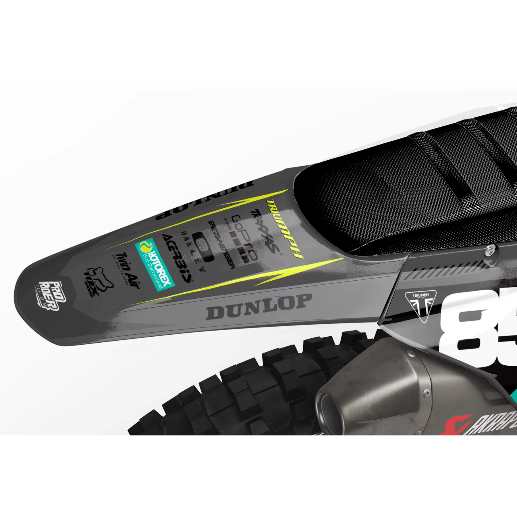 Kit adhesivos moto Kit adhesivos motocross TRIUMPH Royal Edition | NEON GREY LINES