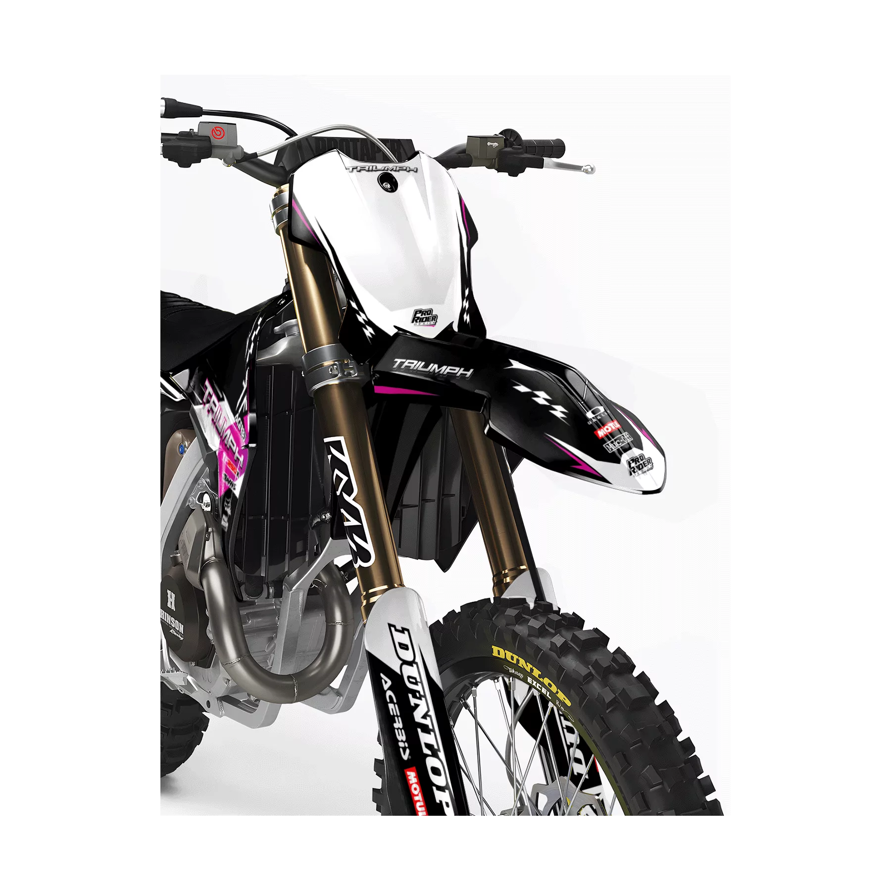 Kit adesivos moto kit adesivos motocross TRIUMPH Racer Edition | PINK WHITE LINES