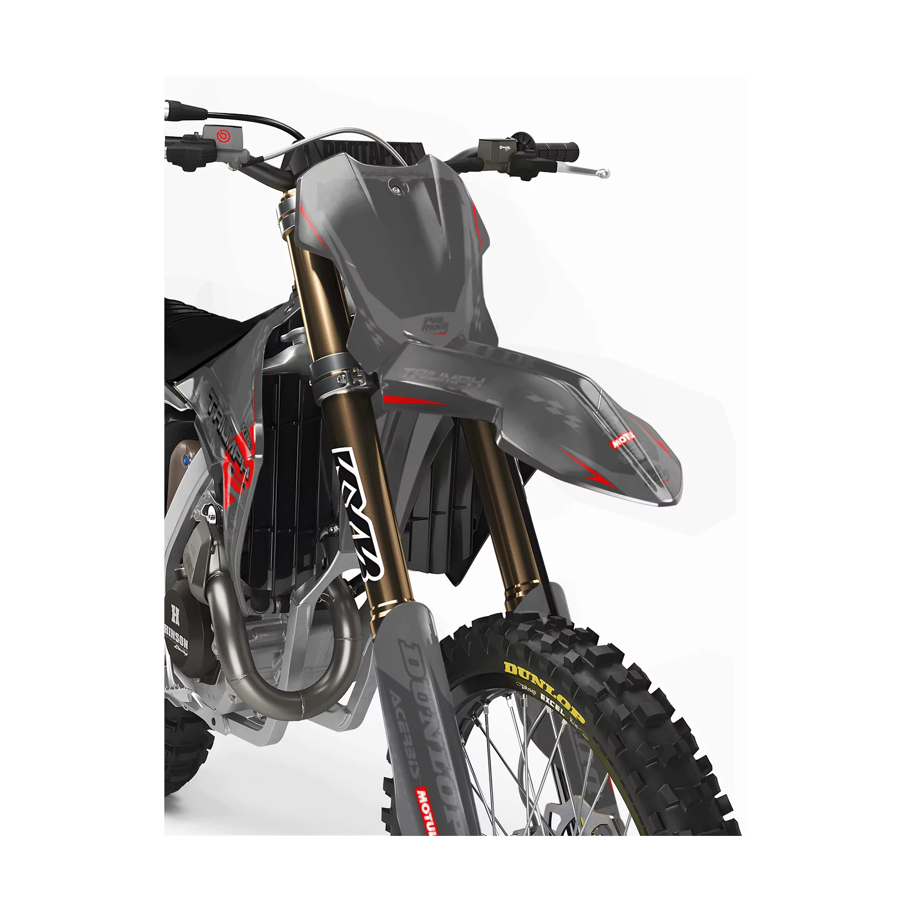 Kit adhesivos moto Kit adhesivos motocross TRIUMPH Racer Edition | GREY RED LINES