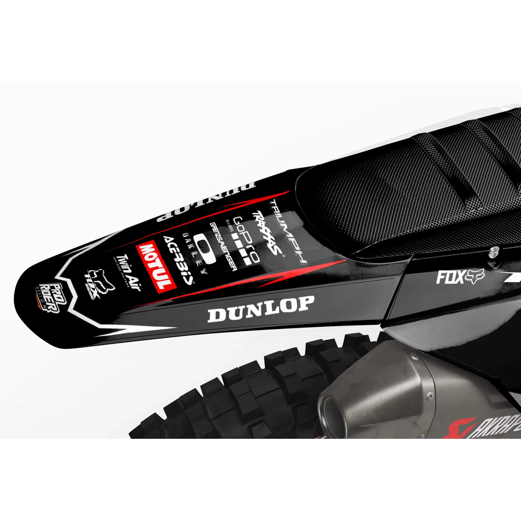 Motorrad-Dekor Motocross-Dekor TRIUMPH Racer Edition | black red LINES