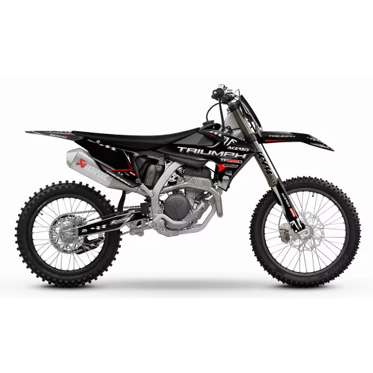 Kit adesivos moto kit adesivos motocross TRIUMPH Racer Edition | black red LINES