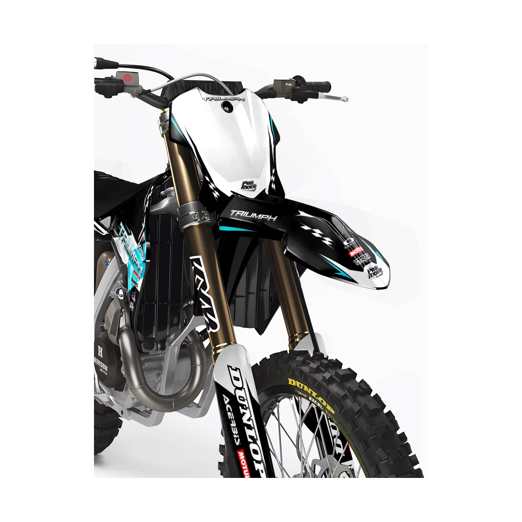 Kit adesivos moto kit adesivos motocross TRIUMPH Racer Edition | TEAL WHITE LINES
