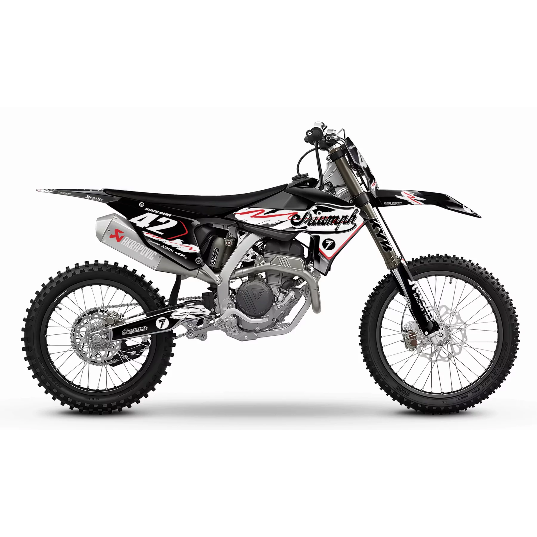Stickerset moto Stickerset motocross TRIUMPH Heritage | RED LINES