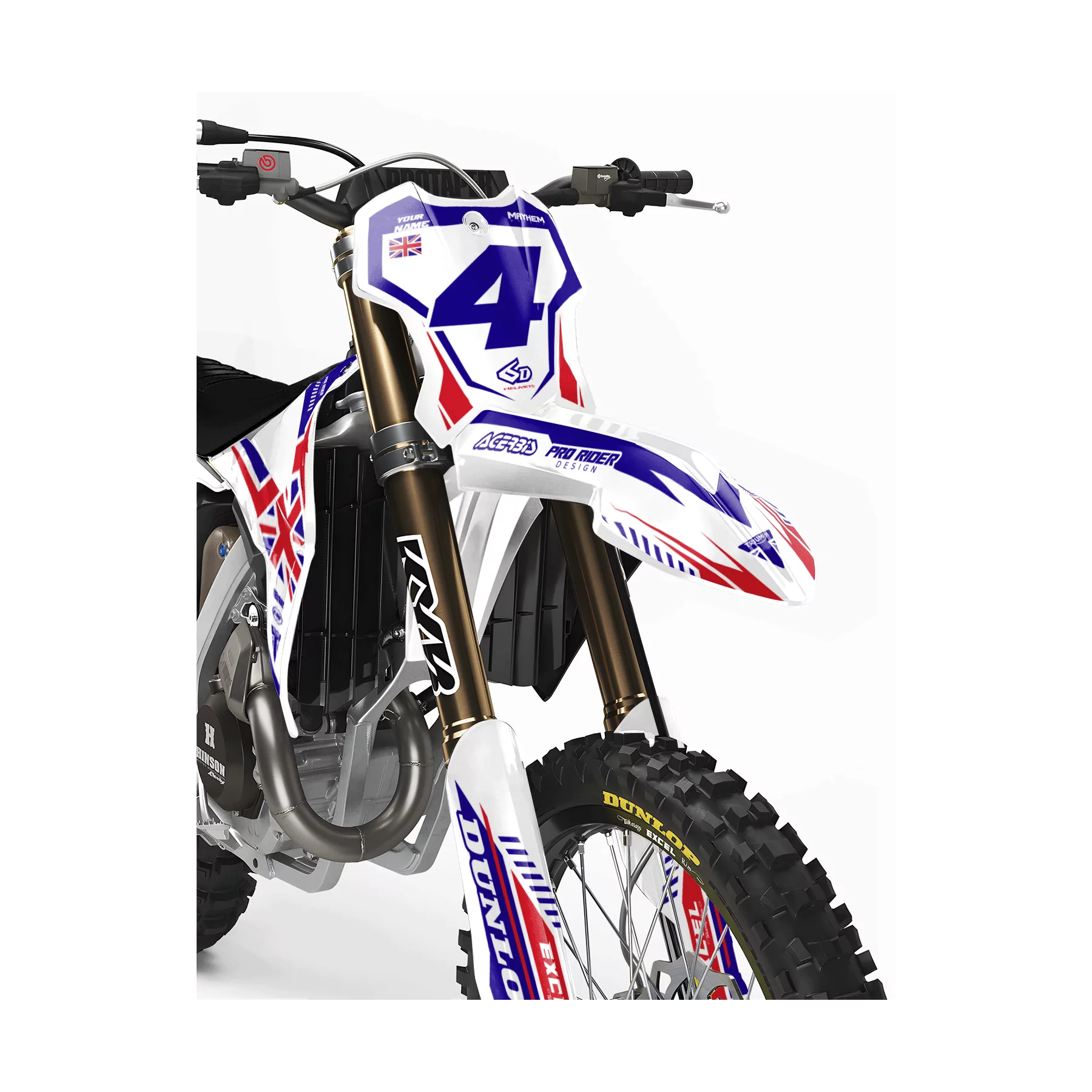 Stickerset moto Stickerset motocross TRIUMPH Patriotik