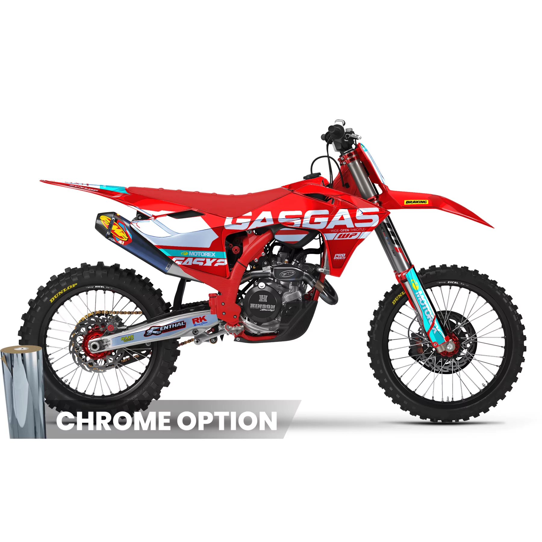 Stickerset motor Stickerset GASGAS MOTOREX RED