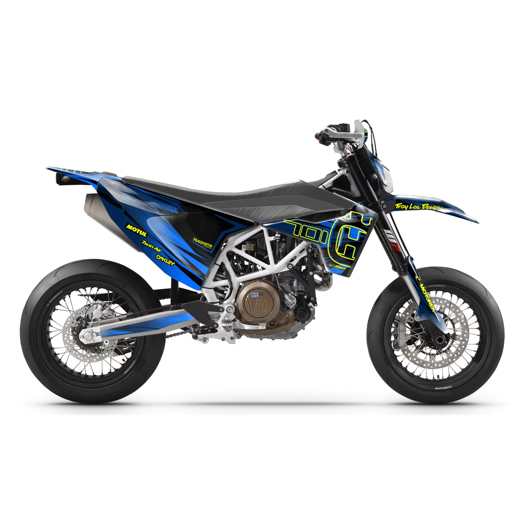 Motorrad Dekor DEKOR 701 PERSO HUSQVARNA | BLUE PLATINUM RUSH