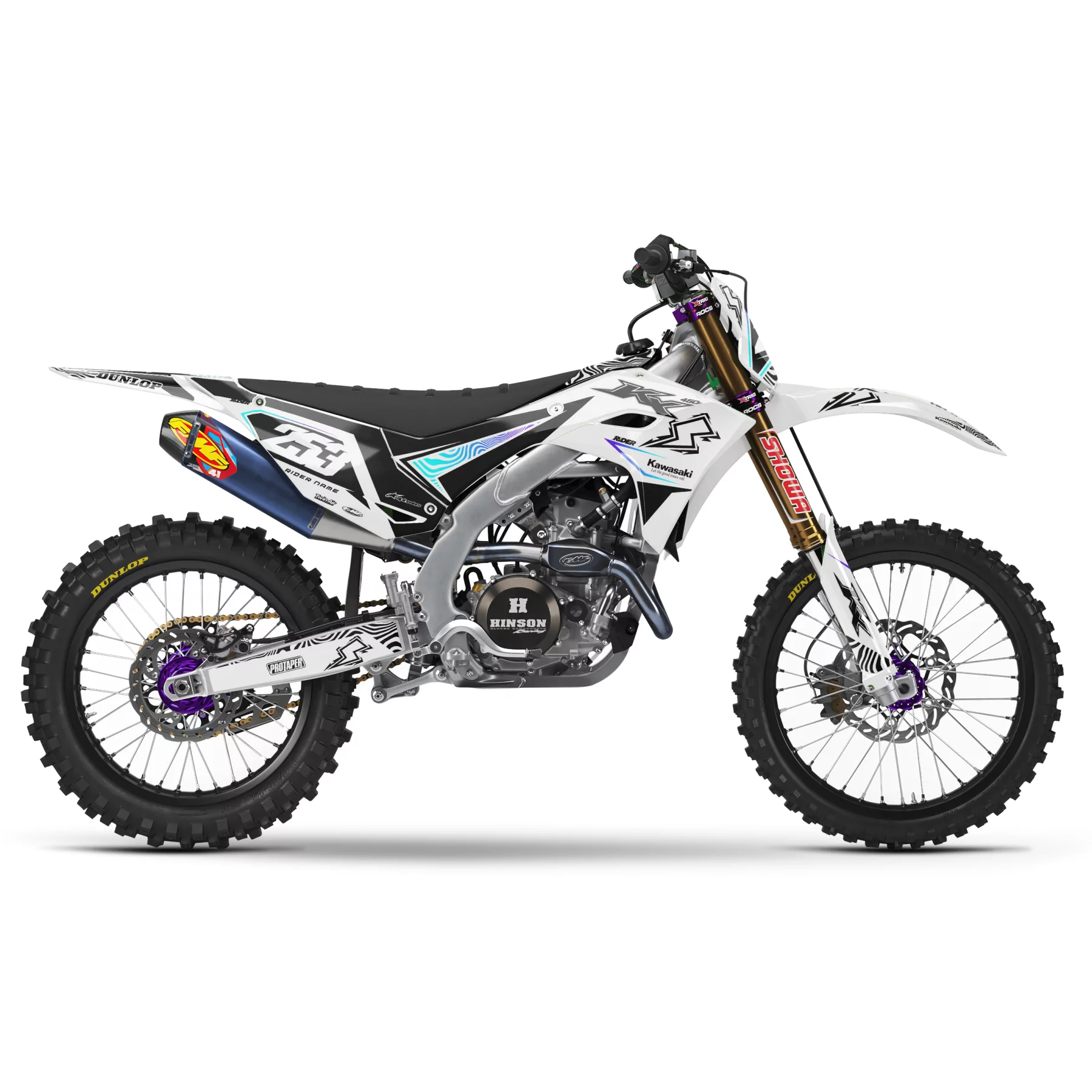 Motorstickerset Stickerset Motocross Kawasaki Shockwave