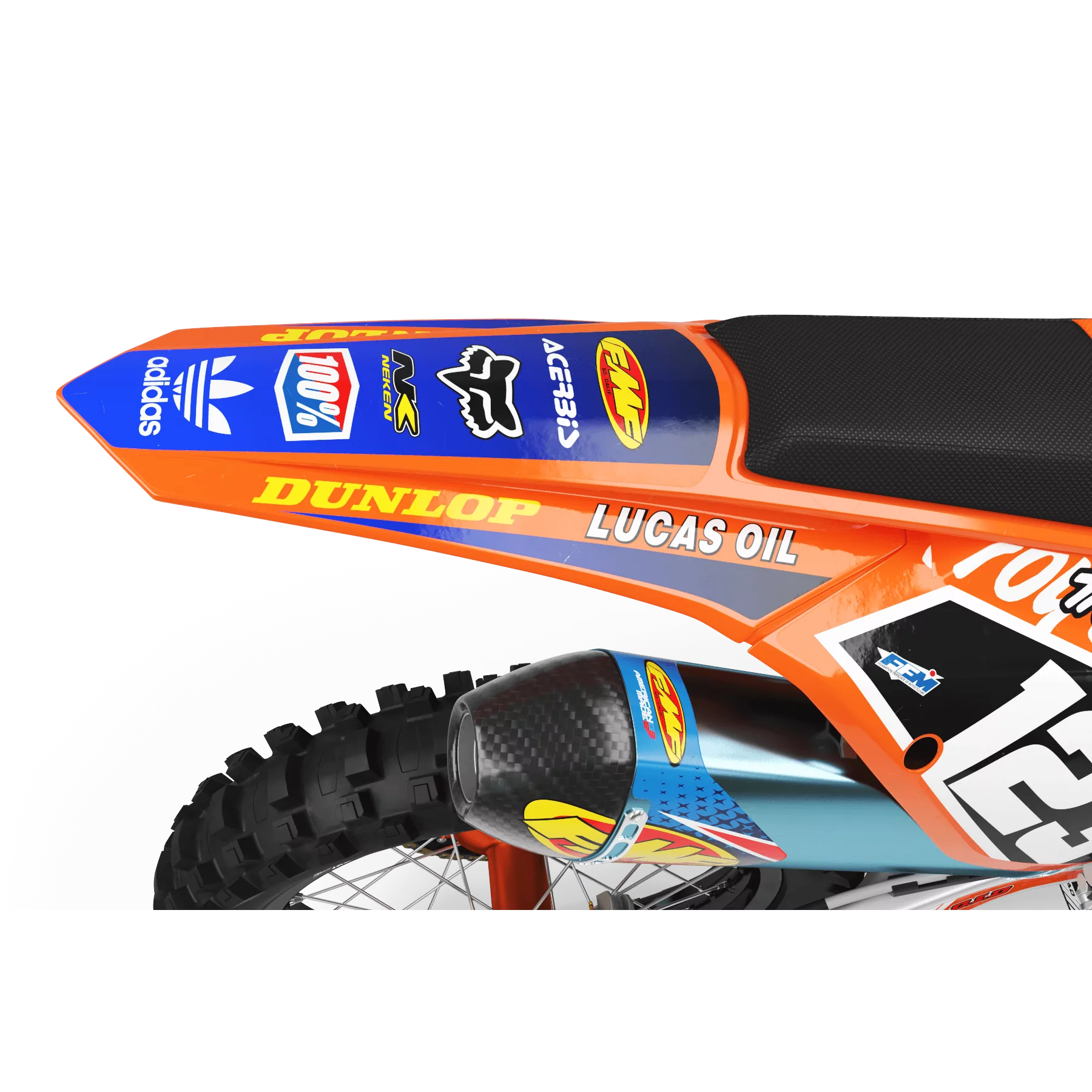 Kit déco moto KIT DECO MOTOCROSS LUCAS OIL orange (ref:prda23c)