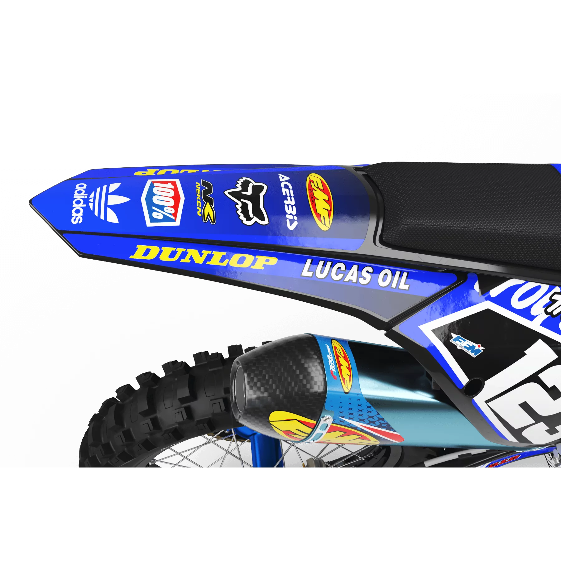 Kit adesivos moto KIT ADESIVOS MOTOCROSS PERSO LUCAS OIL azul (ref:prda23e)