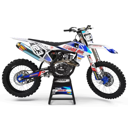 KIT ADESIVOS moto KIT ADESIVOS MOTOCROSS PERSO LUCAS OIL branco (ref:prda23g)
