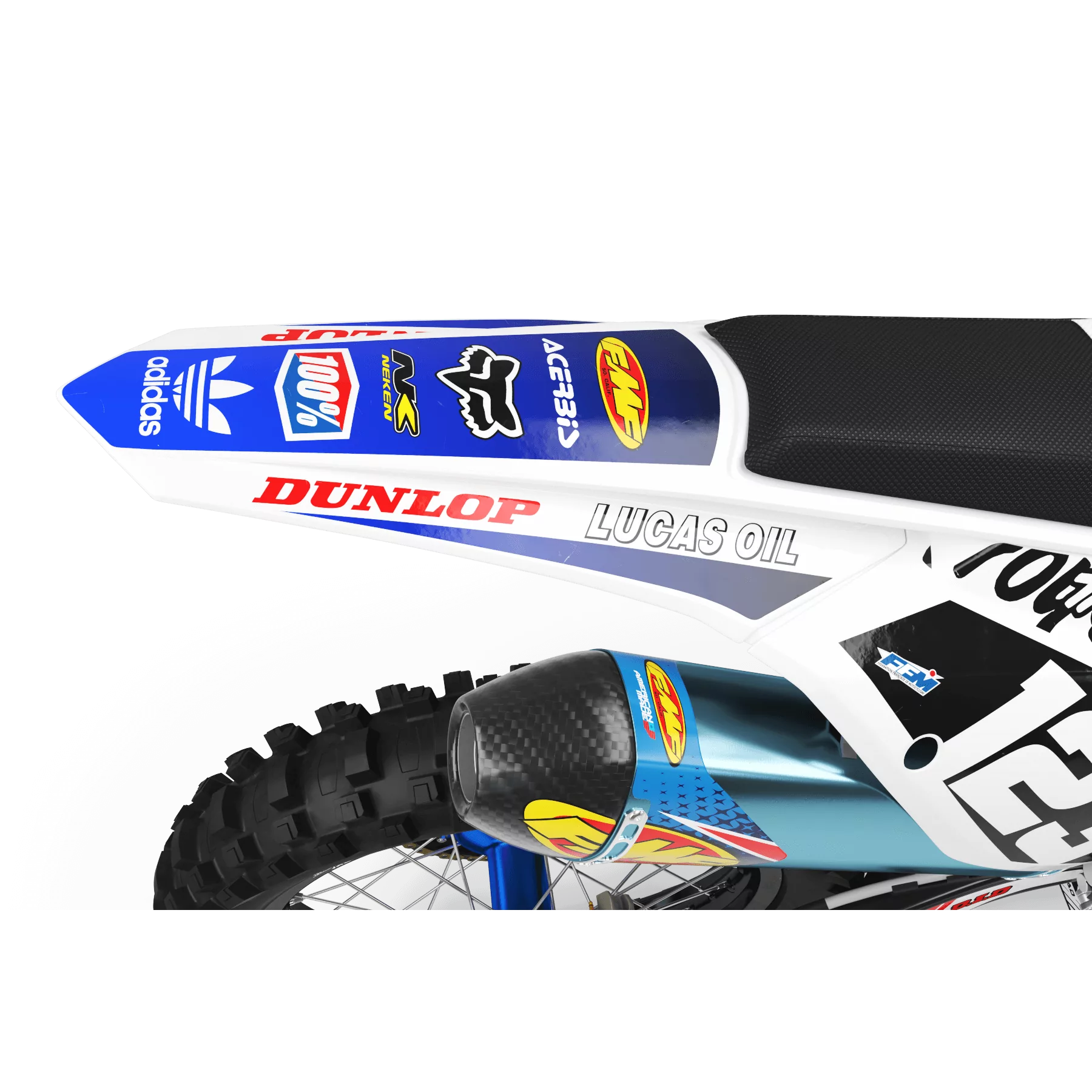 KIT ADESIVOS moto KIT ADESIVOS MOTOCROSS PERSO LUCAS OIL branco (ref:prda23g)