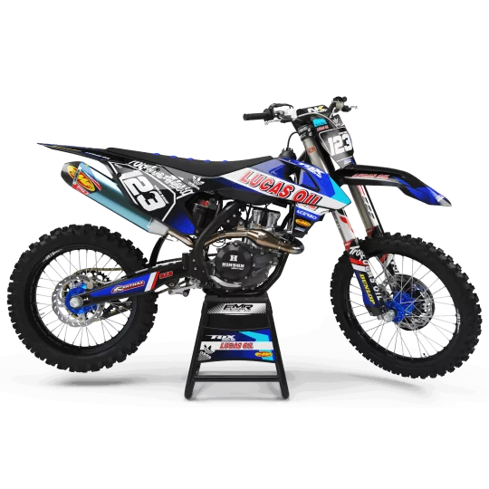 Kit adesivos moto KIT ADESIVOS MOTOCROSS PERSO LUCAS OIL preto (ref:prda23h)