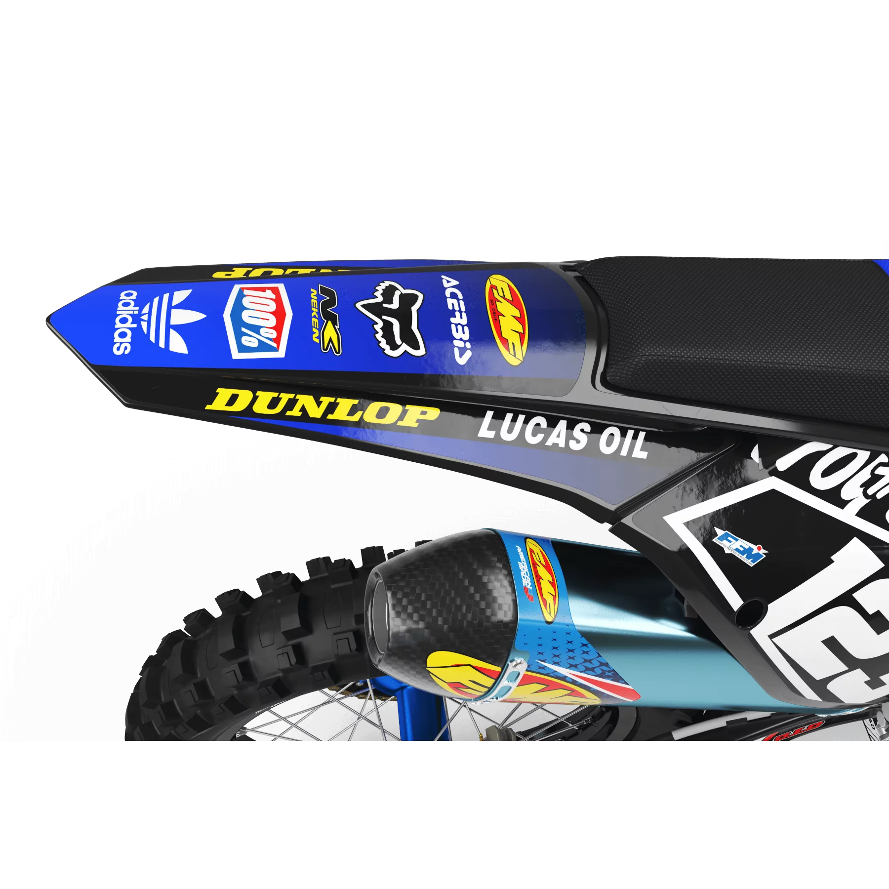 Kit adesivos moto KIT ADESIVOS MOTOCROSS PERSO LUCAS OIL preto (ref:prda23h)